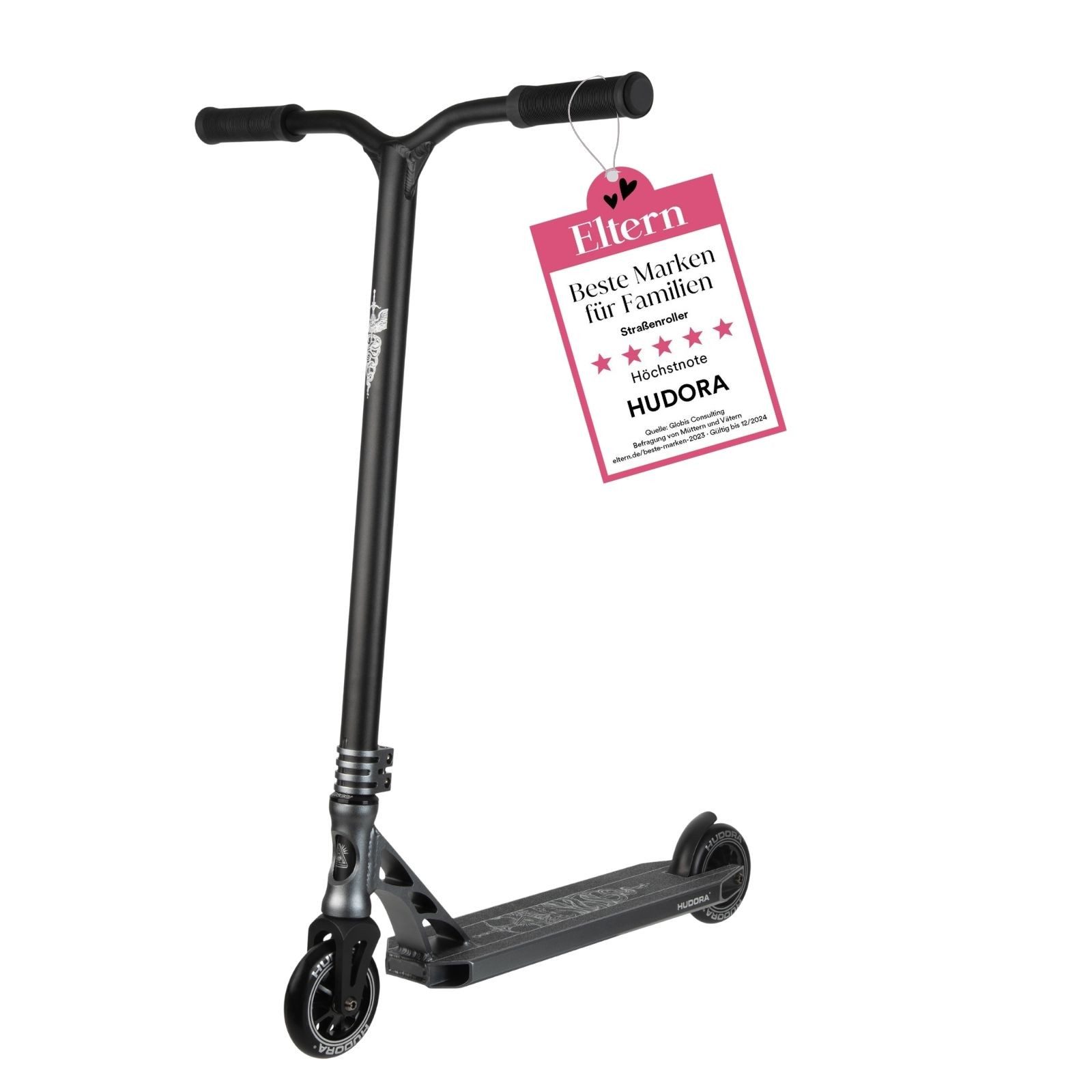 Hudora Cityroller Stunt Scooter 360 Pro, Trickroller, Tretroller, extrem robuster Kickscooter für Freestyler