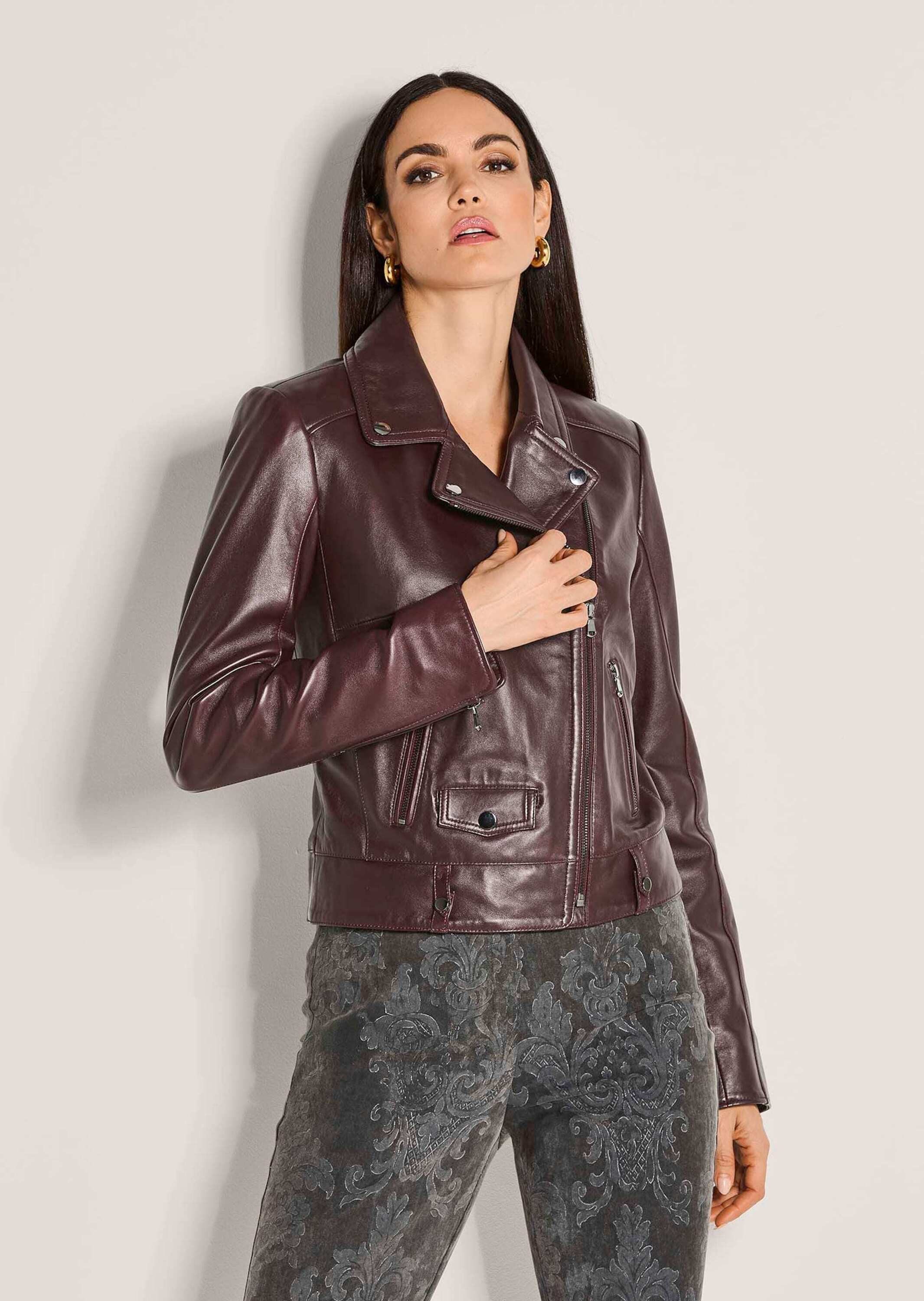 MADELEINE Lederjacke Verkürzte, elegante Lammnappa-Jacke Langarm Kurzjacke günstig online kaufen