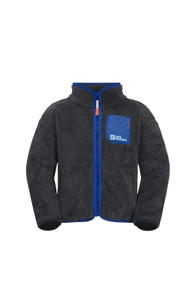 Jack Wolfskin Fleecejacke Gleely (weich, warm, atmungsaktiv) phantomgrau Kinder