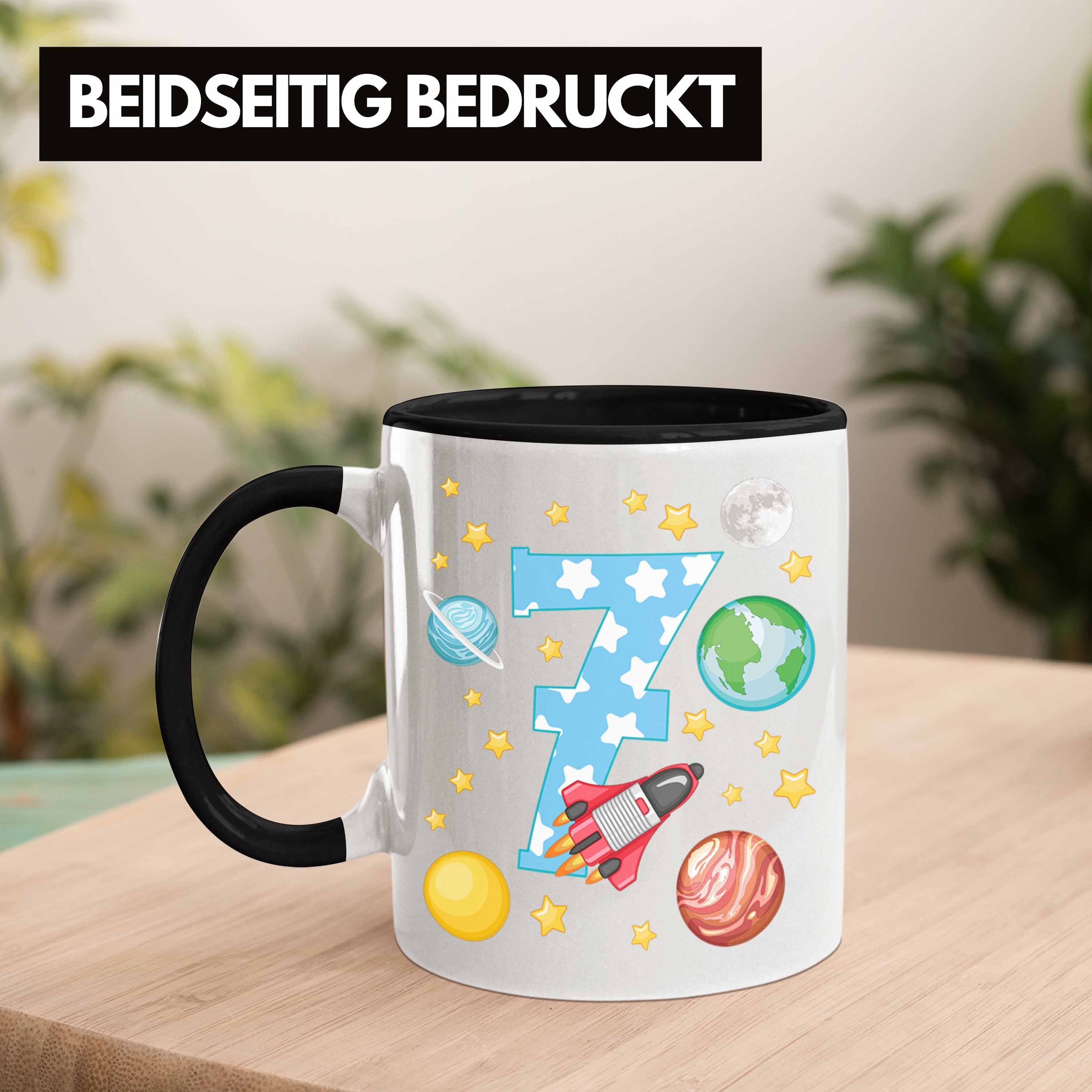 Mädchen Alt Tasse Bday - Becher Jahre Trendation 7 Kakaotasse Geschenk Junge 7. Siebter Trendation Geschenkidee Schwarz Tasse Geburtstag