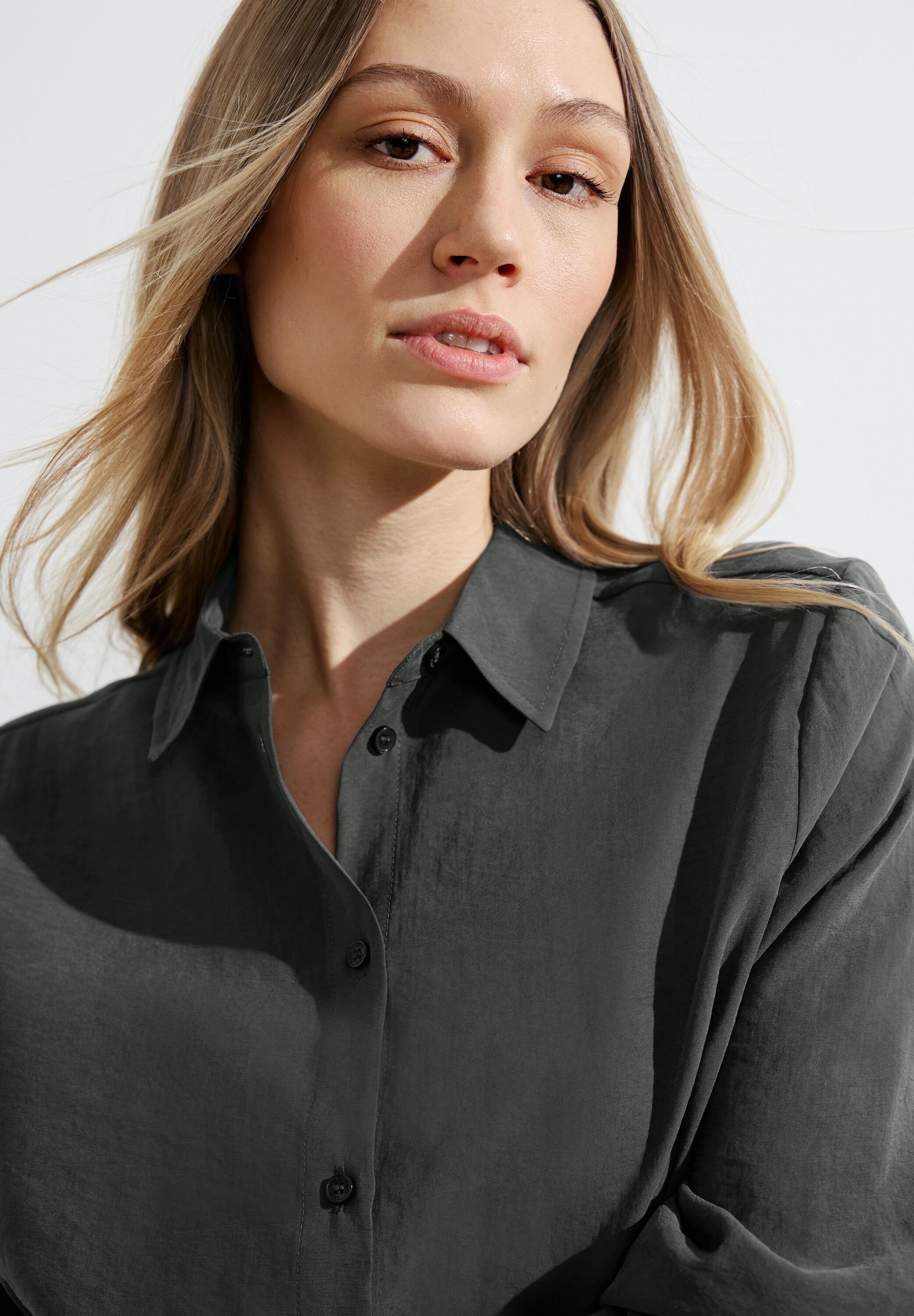 CECIL Langarmbluse in Unifarbe