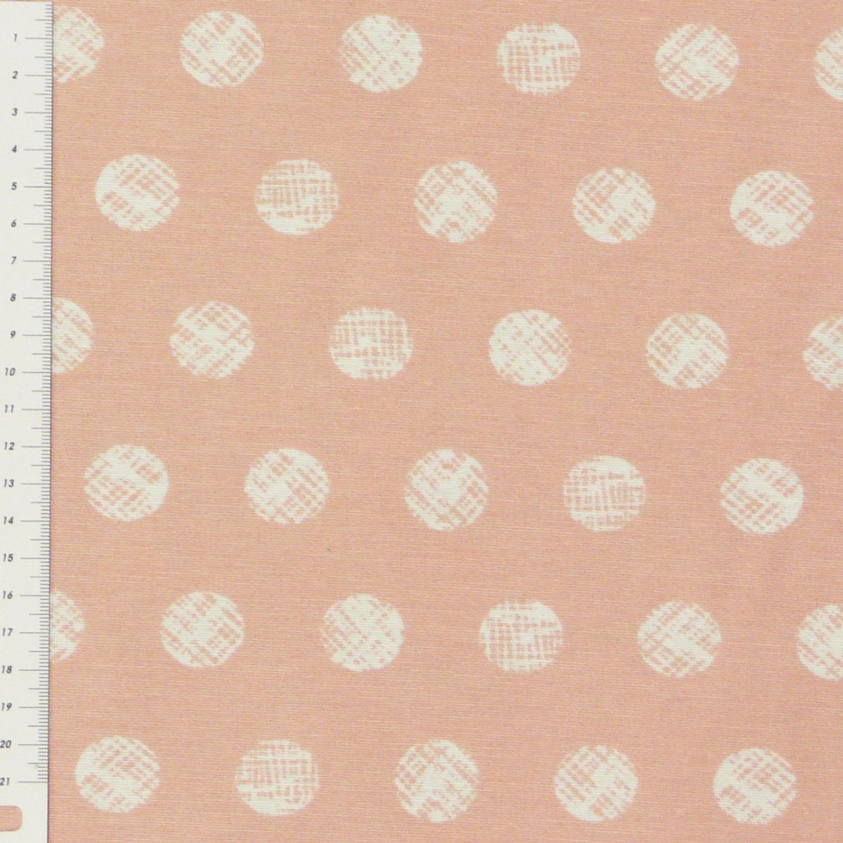Thumbnail - SCHÖNER LEBEN. Stoff Dekostoff Canvas Ottoman gemalte Kreise pastell rosa weiß