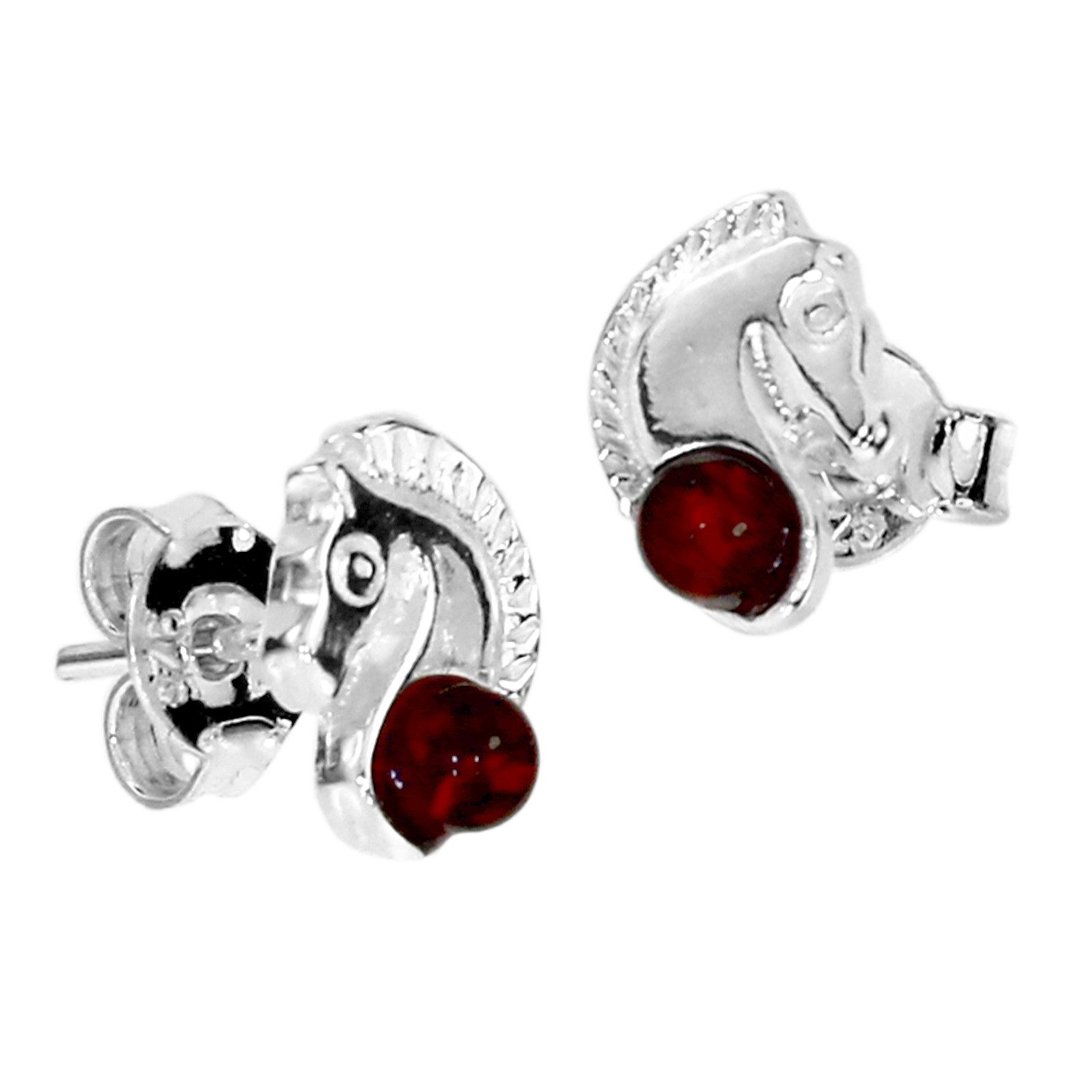Paar Ohrstecker Ostsee-Schmuck Ohrstecker Pferdekopf Ohrstecker Pferdekopf