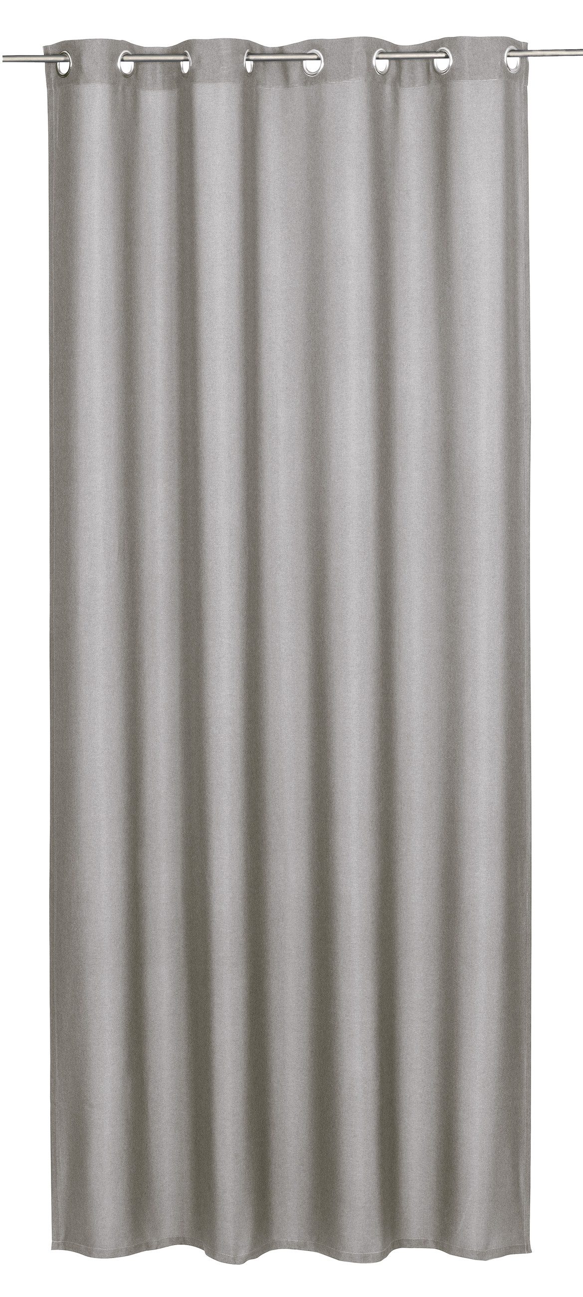 ELBERSDRUCKE Vorhang Ösenschal Lino dunkelbeige blickdicht 255x140cm Uni Vo günstig online kaufen