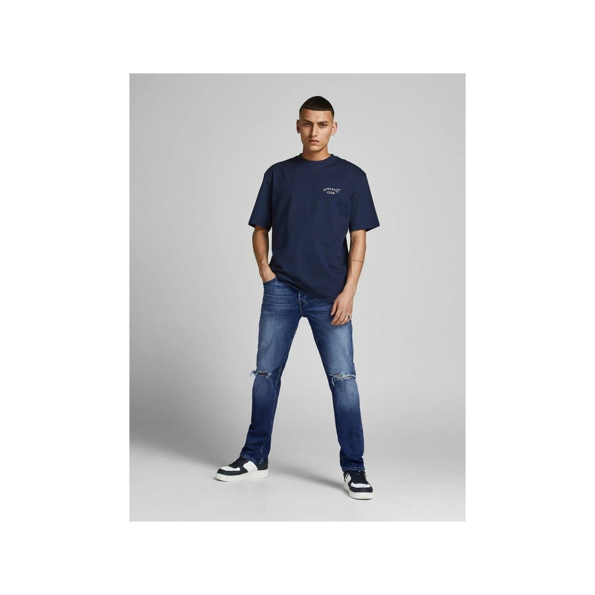 Jack Jones 5-Pocket-Jeans & (1-tlg) blau