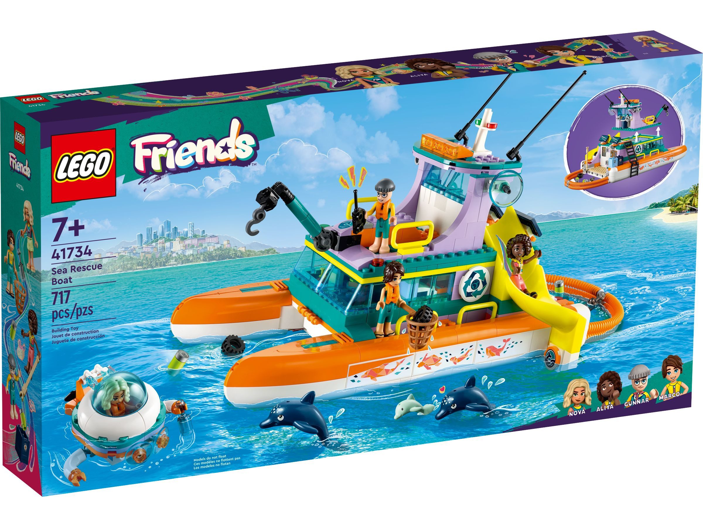 LEGO® LEGO® Friends 41734 Seerettungsboot Konstruktionsspielsteine, (717 St)