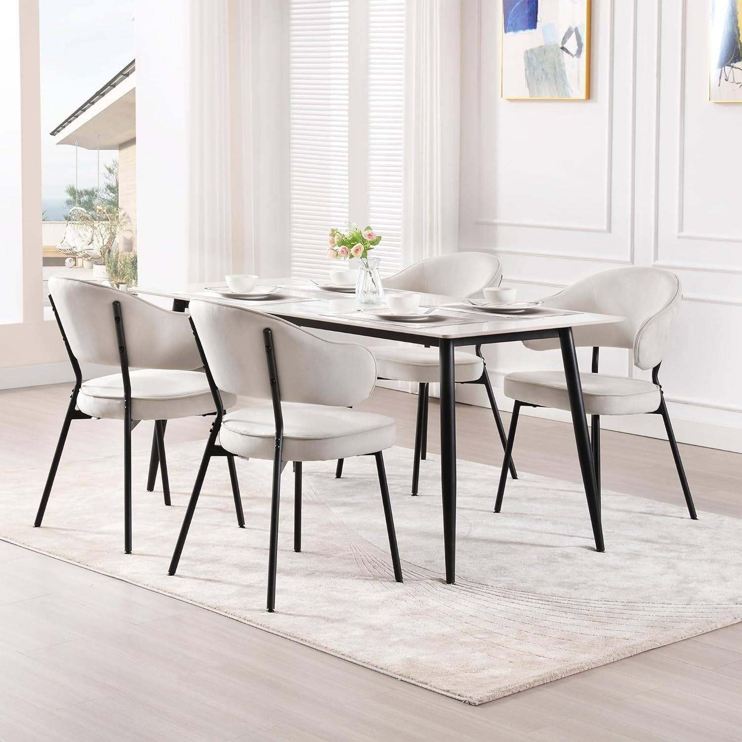 Woltu Polsterstuhl (Set, 2 St), mit Rückenlehne Armlehnen Metallbeinen günstig online kaufen