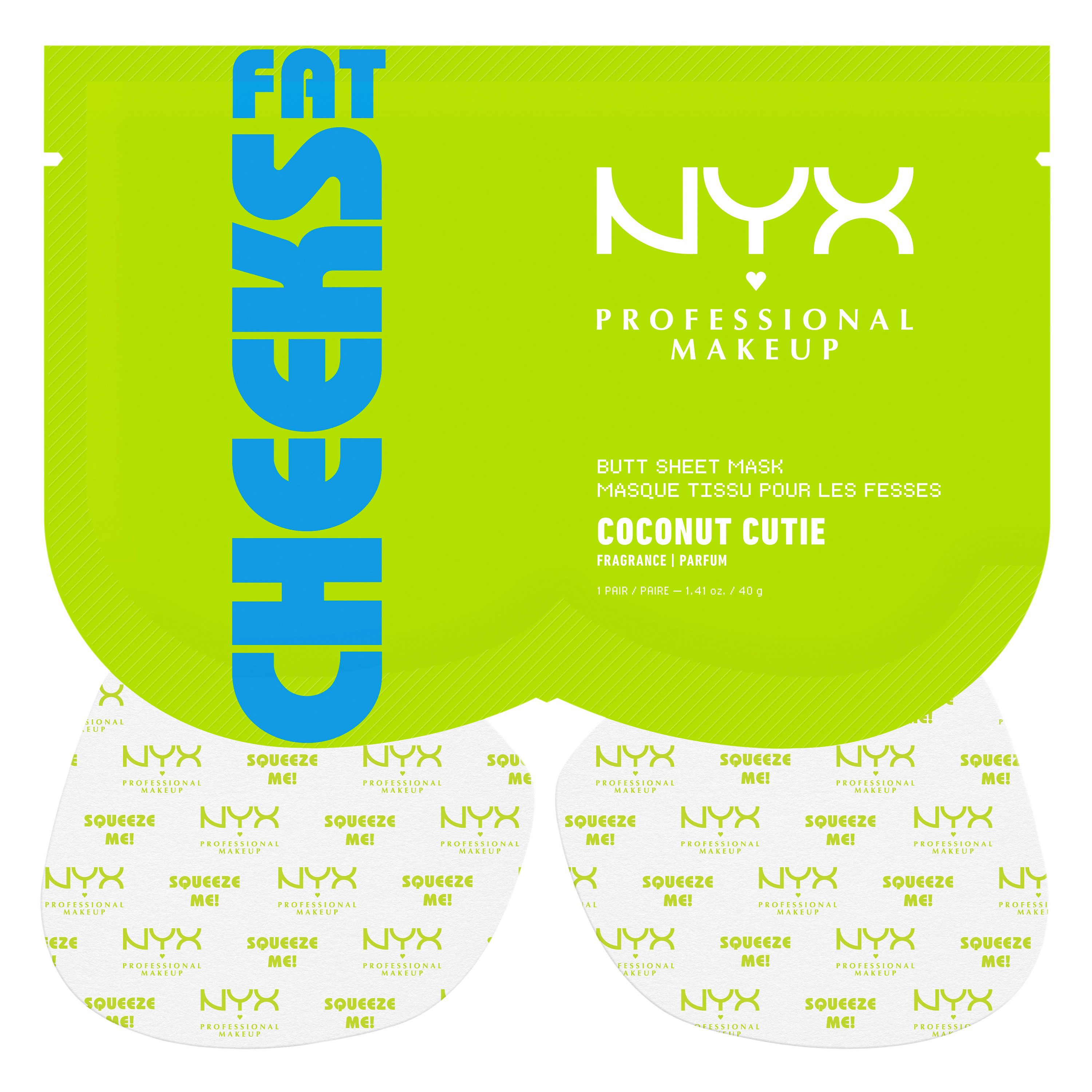 NYX PROFESSIONAL MAKEUP Tuchmaske FAT CHEEKS PO-TUCHMASKE, beruhigende, ultra-hydrierende Tuchmaske