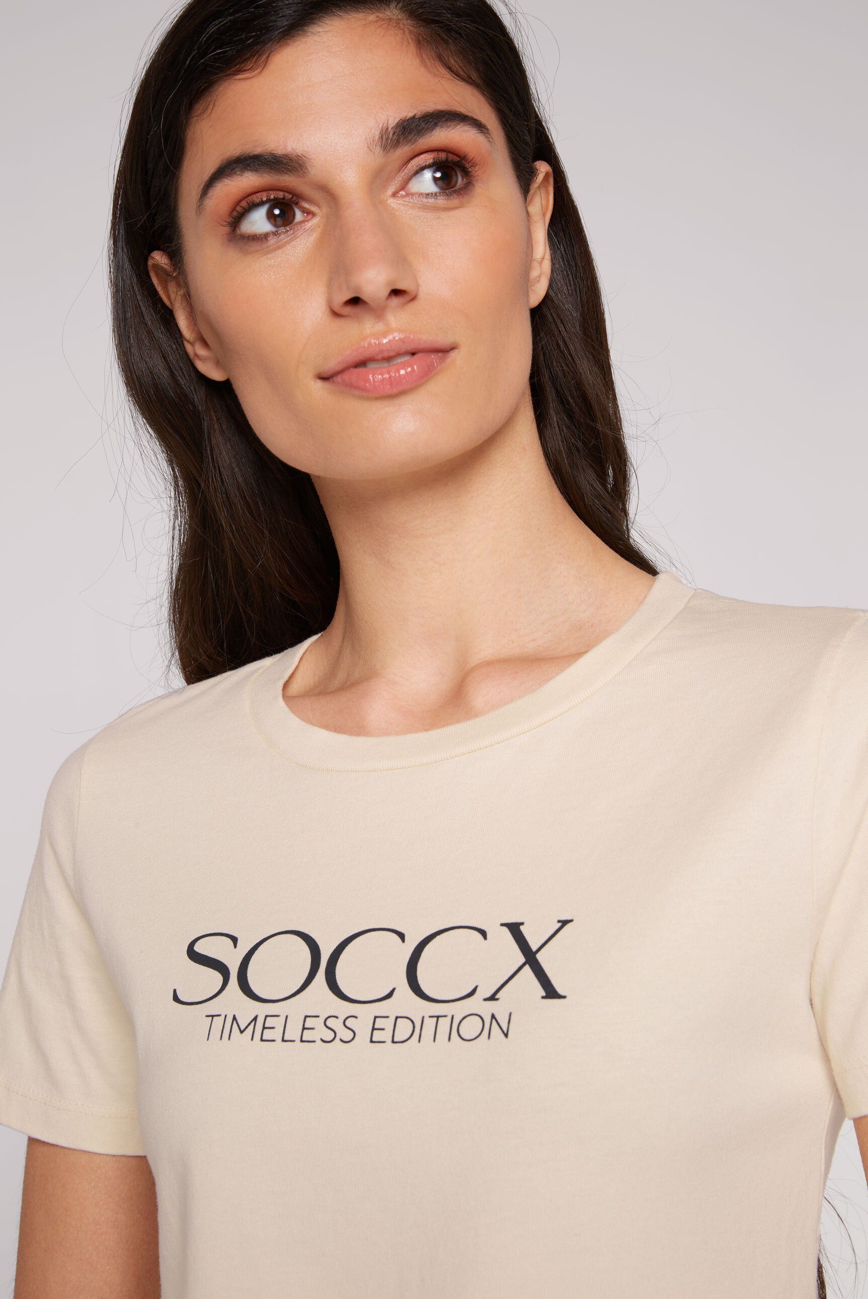Baumwolle aus Rundhalsshirt SOCCX