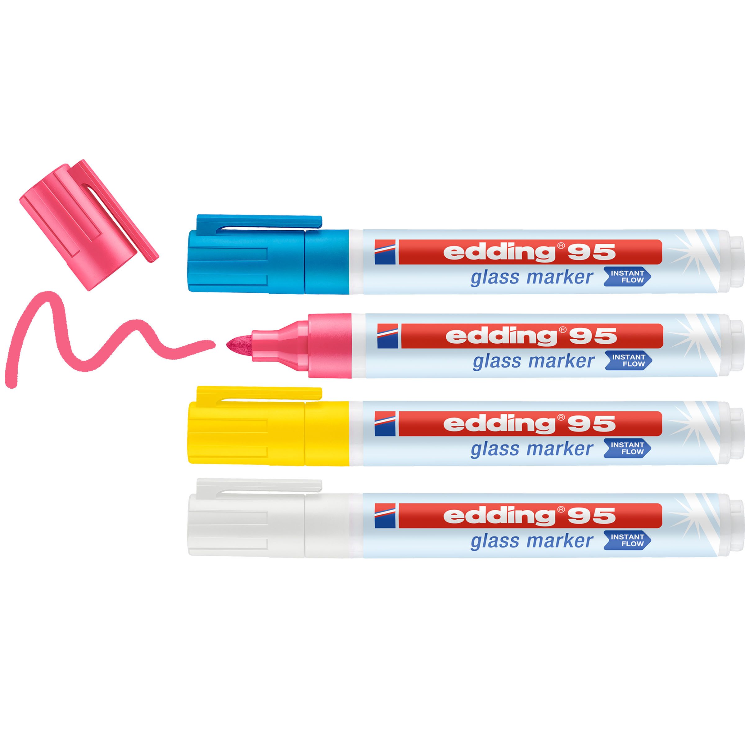 Marker edding 95 Glasmarker sortiert hell 4St Set