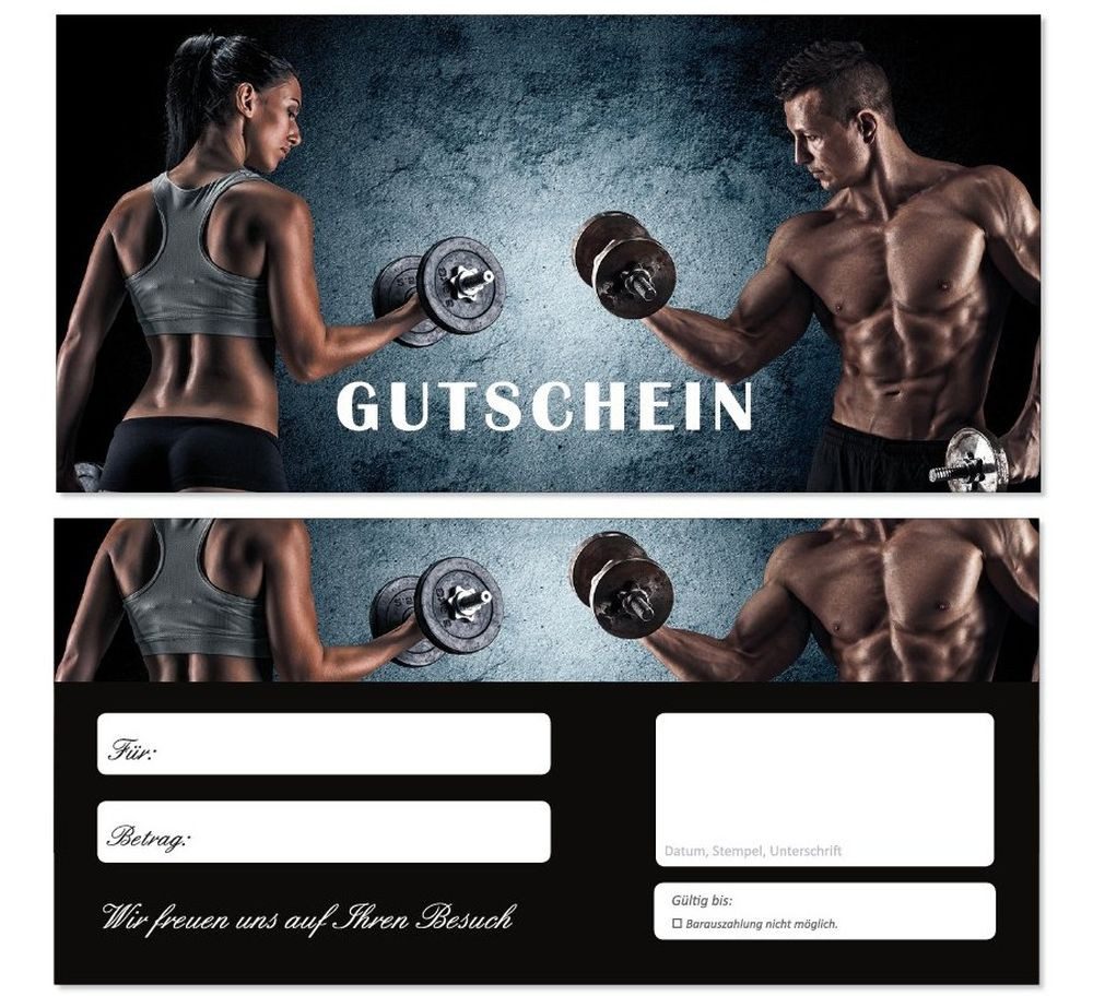 Geschenkkarte Geschenkgutschein Sport Training (Fitness-708)