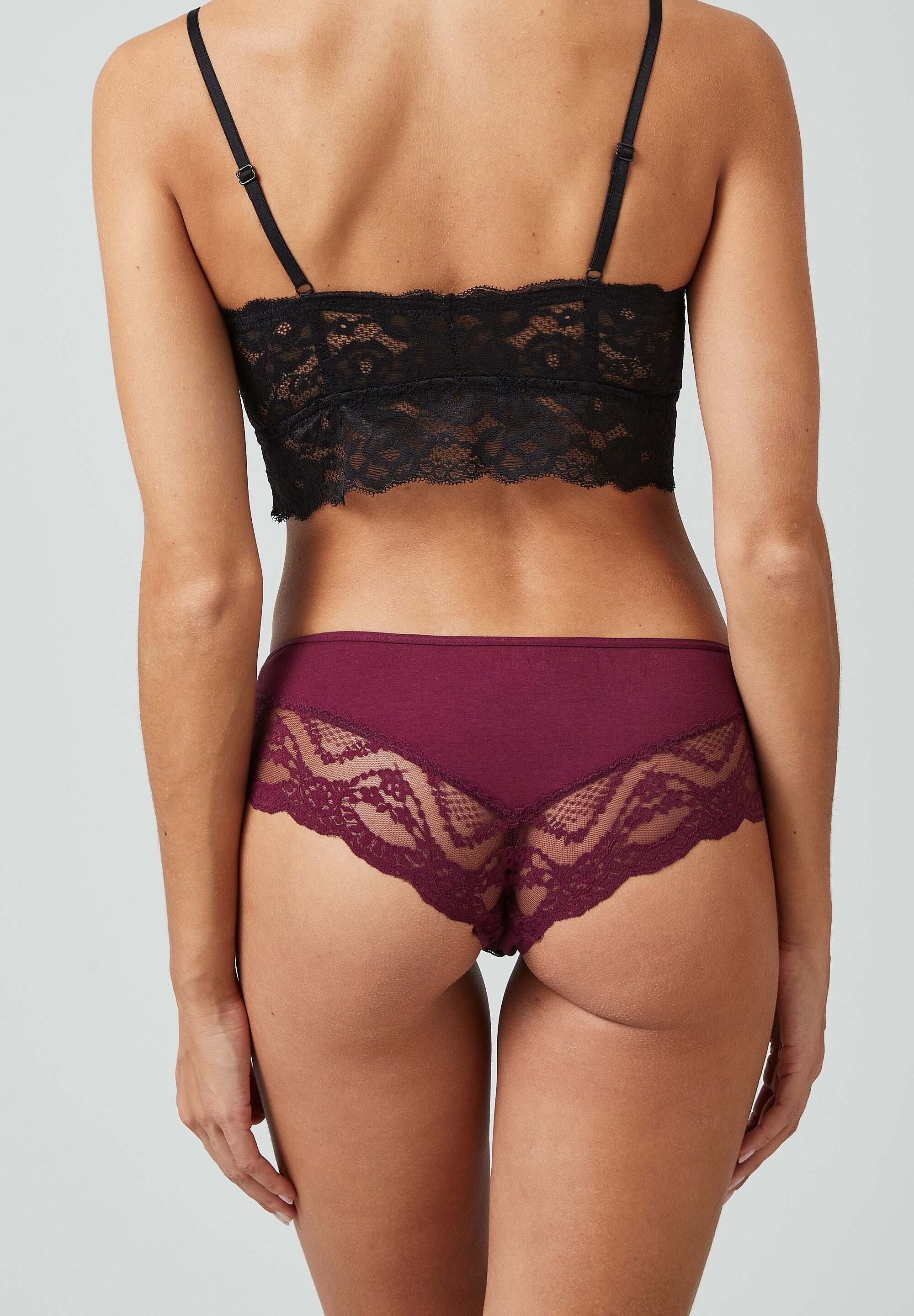 SNOCKS Hipster Panties Damen Unterhose (3-St) mit Spitze, bequem und elegant