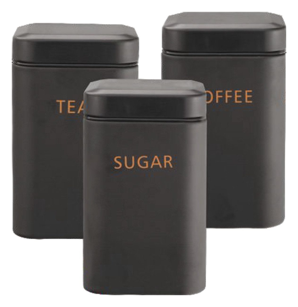 Cheffinger Aufbewahrungsbox Vorratsdosen Vorratsbehälter Kaffeedose Metall 3er-Set 1L Cheffinger
