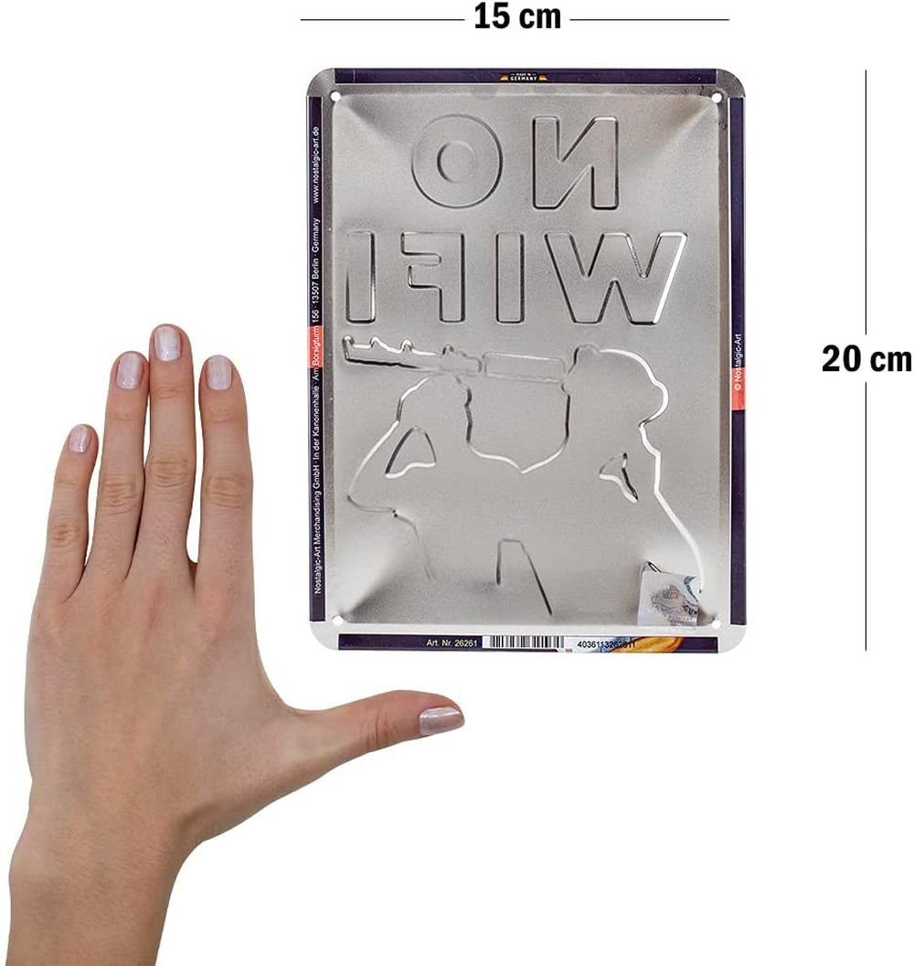 Nostalgic-Art Metallschild Blechschild 15x20 cm - Say it 50's - No WiFi günstig online kaufen