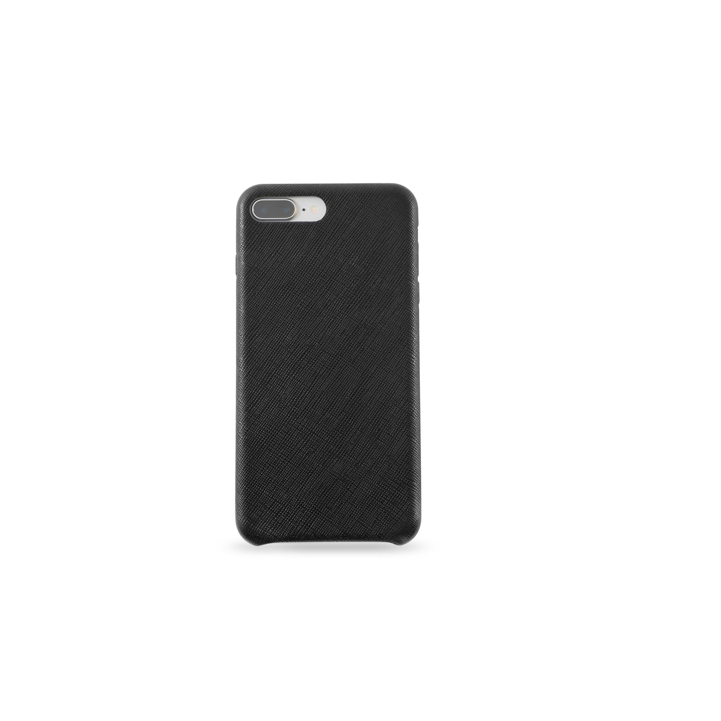 KMP Creative Lifesytle Product Handyhülle Echtleder Schutzhülle für iPhone 8 Plus Black 5,5 Zoll
