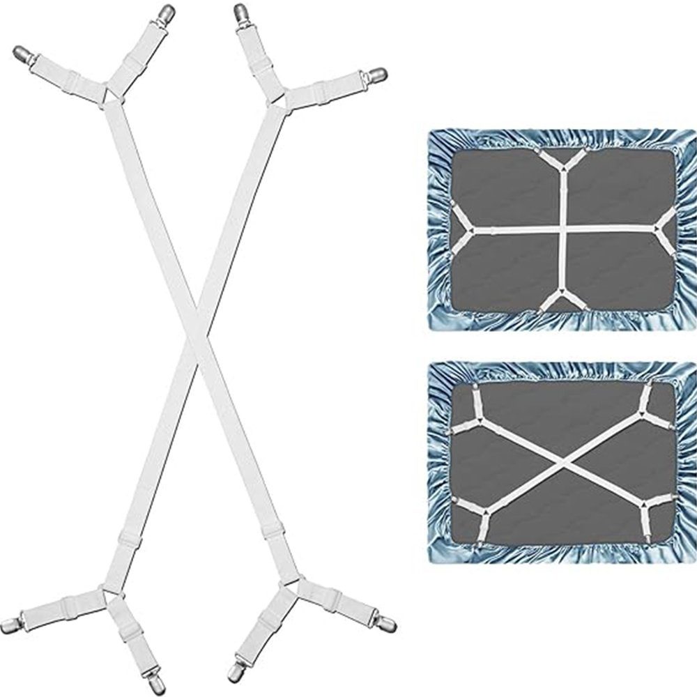 FELIXLEO Spannbettlaken Bettlakenspanner verstellbares Gummiband mit Metall günstig online kaufen