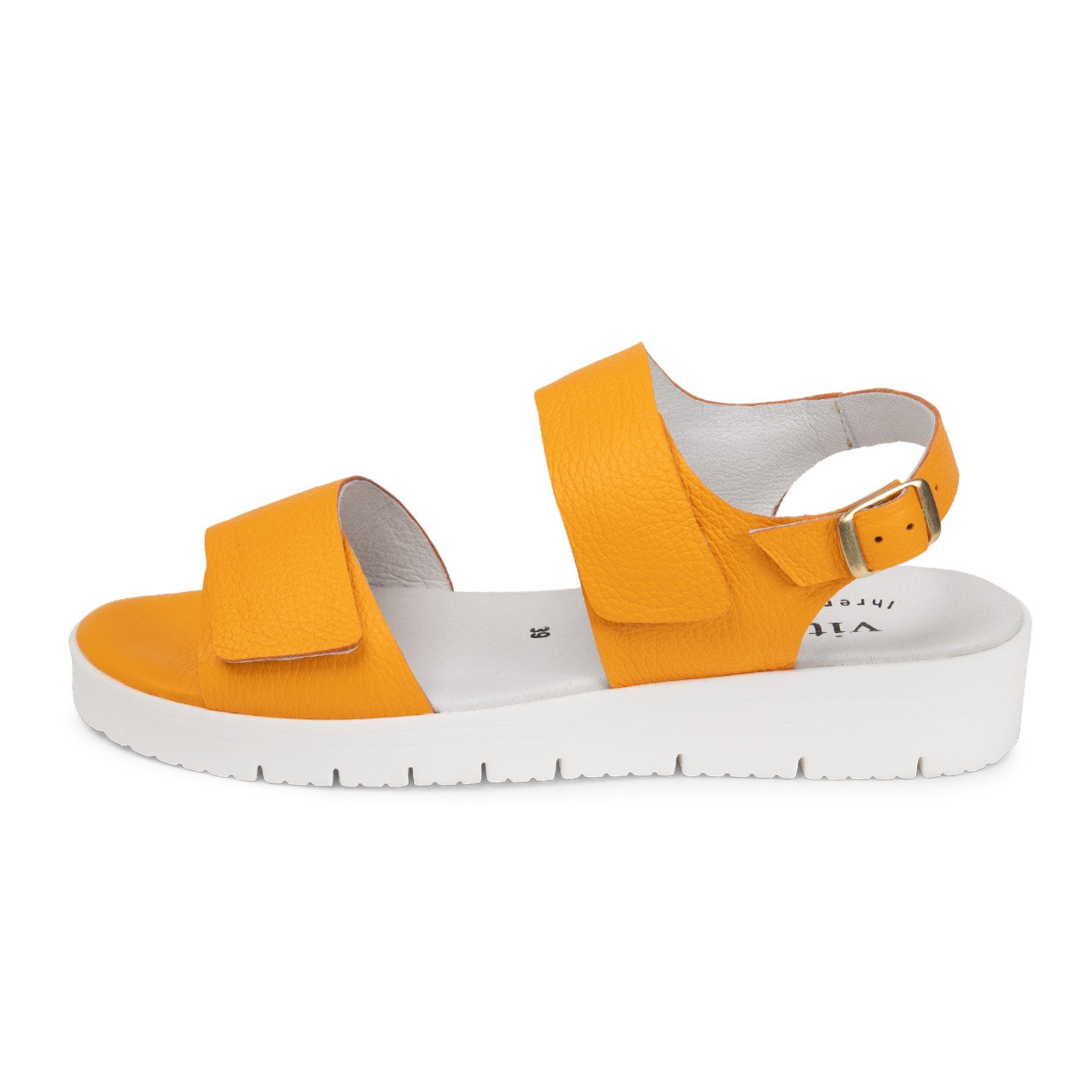 Sandale Damenschuhe orange vitaform Hirschleder Sandale