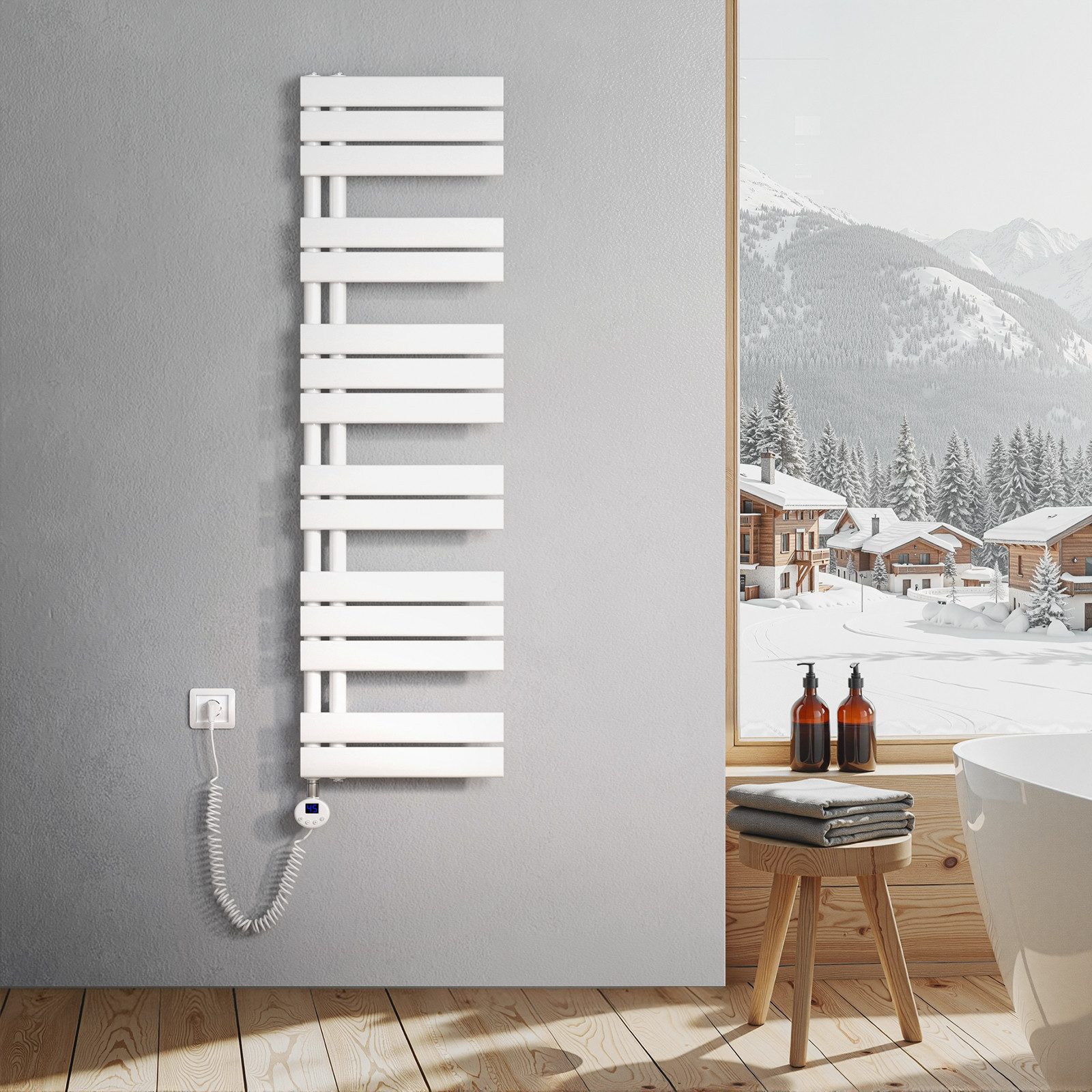 MEYKOERS Elektrischer Badheizkörper Elektro Handtuchtrockner Mit Thermostat günstig online kaufen