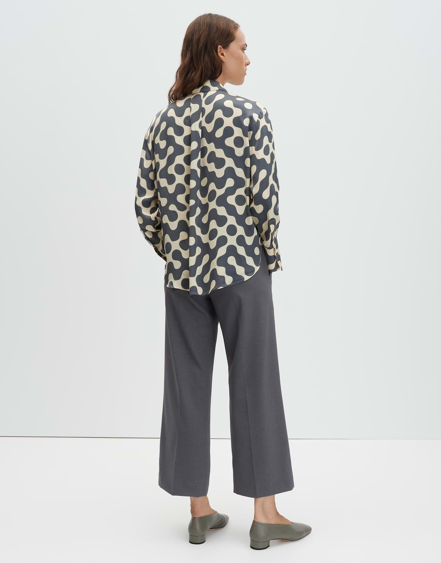 someday Satinbluse ZEVENTY Regular mit Allover Print lockere Passform, schmal zulaufend, lang geschnitten