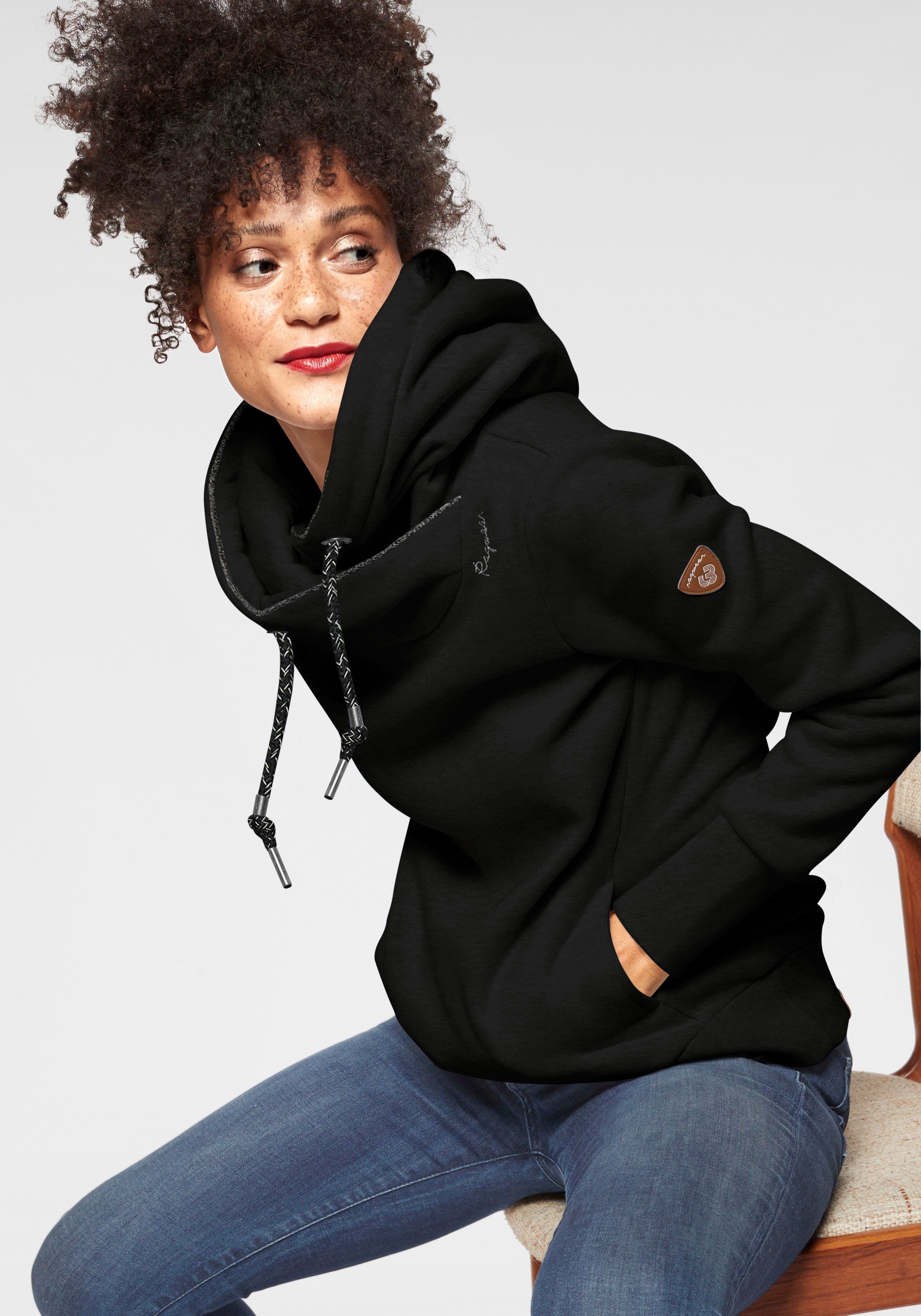 Ragwear Kapuzensweatshirt GRIPYBUTTON Sweater mit rustikalen günstig online kaufen