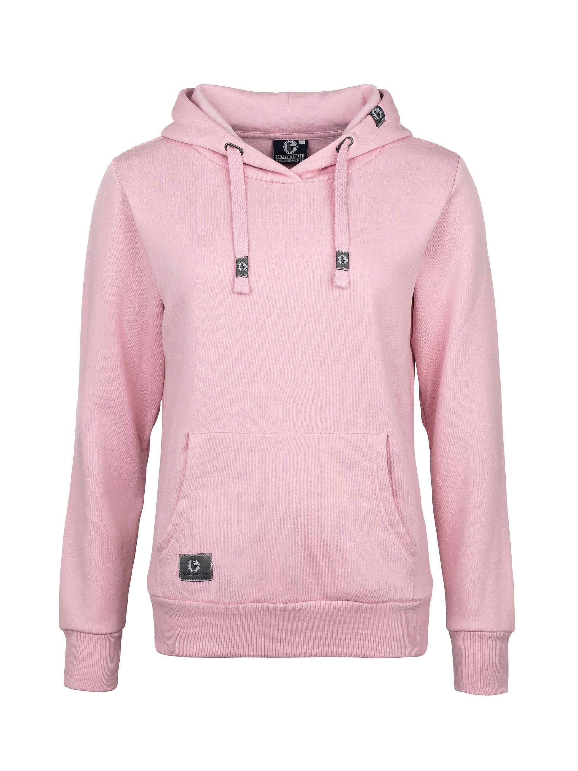 Kapuzenpullover Damen Hoodie "Maike" unifarben, mit Kängurutasche