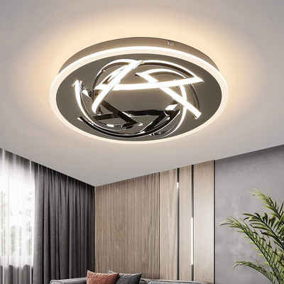 Nettlife LED Deckenleuchte Wohnzimmer Deckenlampe 3000K Rund Modern Beleuchtung 31W Metall, LED fest integriert, Warmweiß, Schlafzimmer Kinderzimmer Küche Flur Jugendzimmer