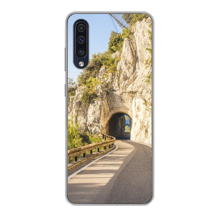 MuchoWow Handyhülle Gardasee - Tunnel - Straße Handyhülle Samsung Galaxy A30s Smartphone-Bumper Print Handy