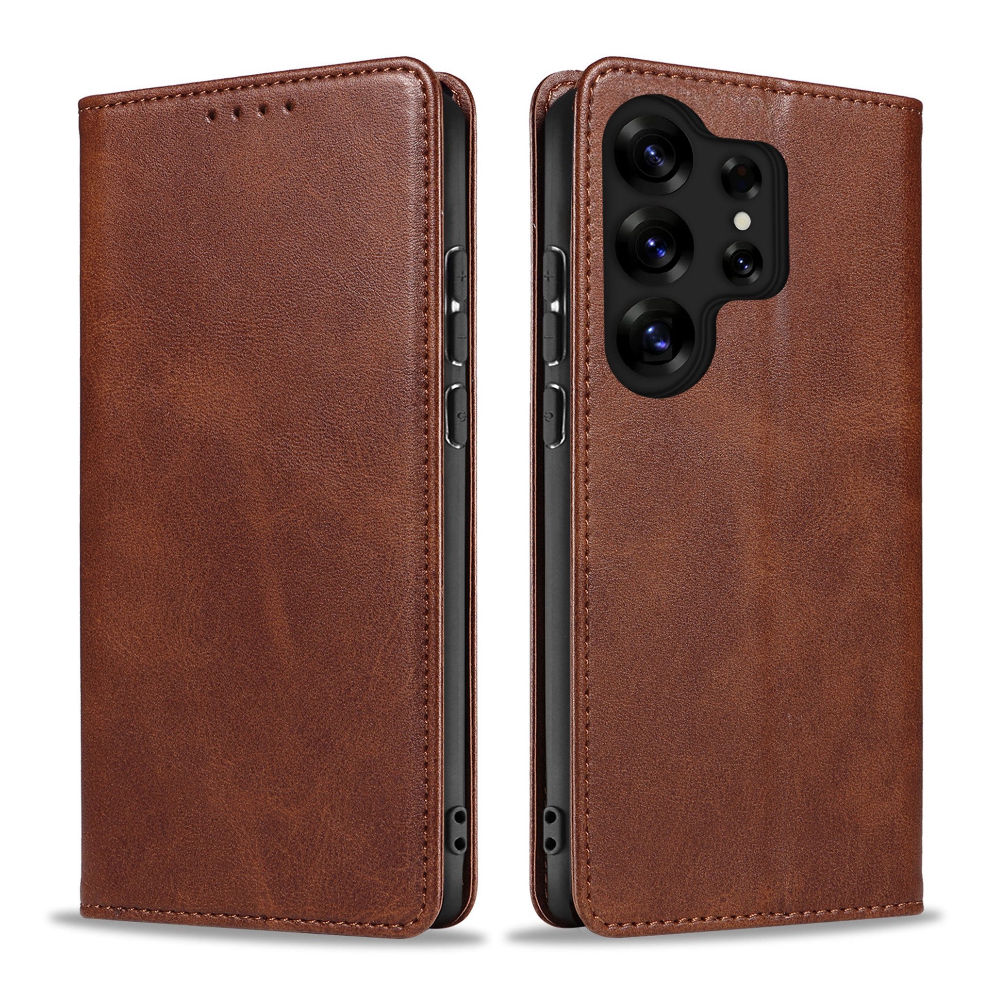 Tec-Expert Handyhülle Tasche Hülle für Samsung Galaxy S25 Ultra 6.8 Zoll, 6.8, Cover Klapphülle Case mit Kartenfach Fliphülle aufstellbar