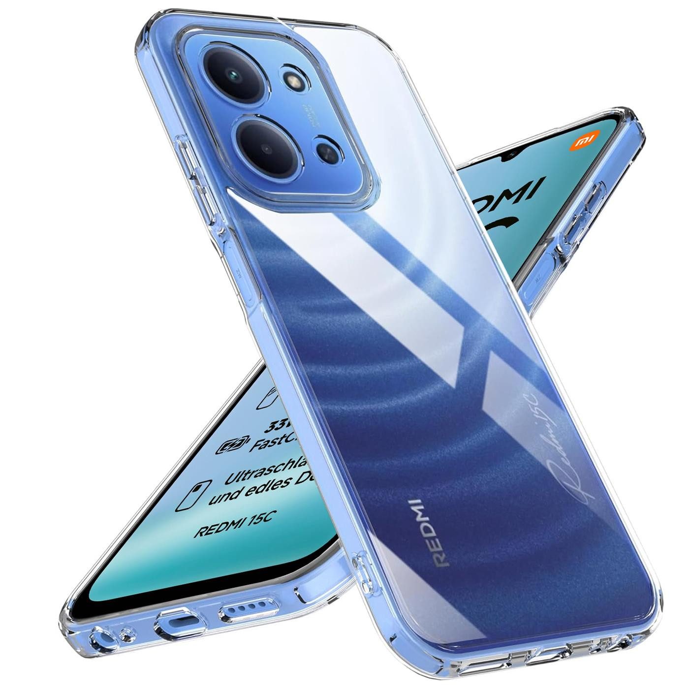 CoolGadget Handyhülle Transparent Ultra Slim Case für Xiaomi Redmi 15C 6,9 Zoll, Silikon Hülle Dünne Schutzhülle für Redmi 15C 5G Hülle