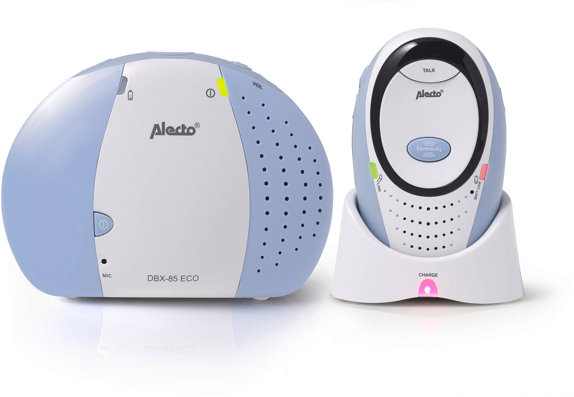 Alecto Babyphone DBX-85 ECO DECT Babyphone, mit Gegensprechfunktion