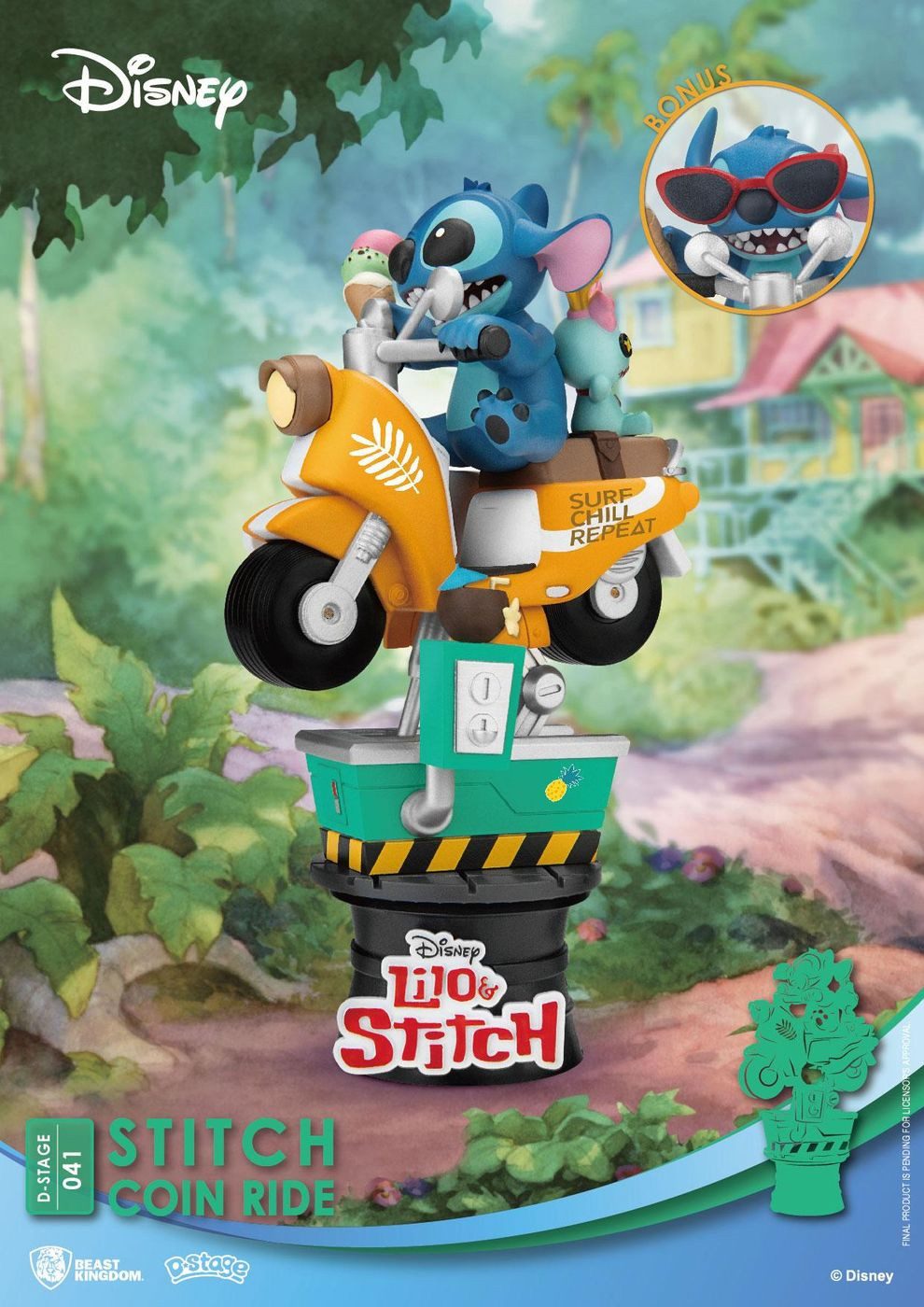 Beast Kingdom Toys Merchandise-Figur Disney D-Stage PVC Diorama Stitch Coin Ride 16 cm