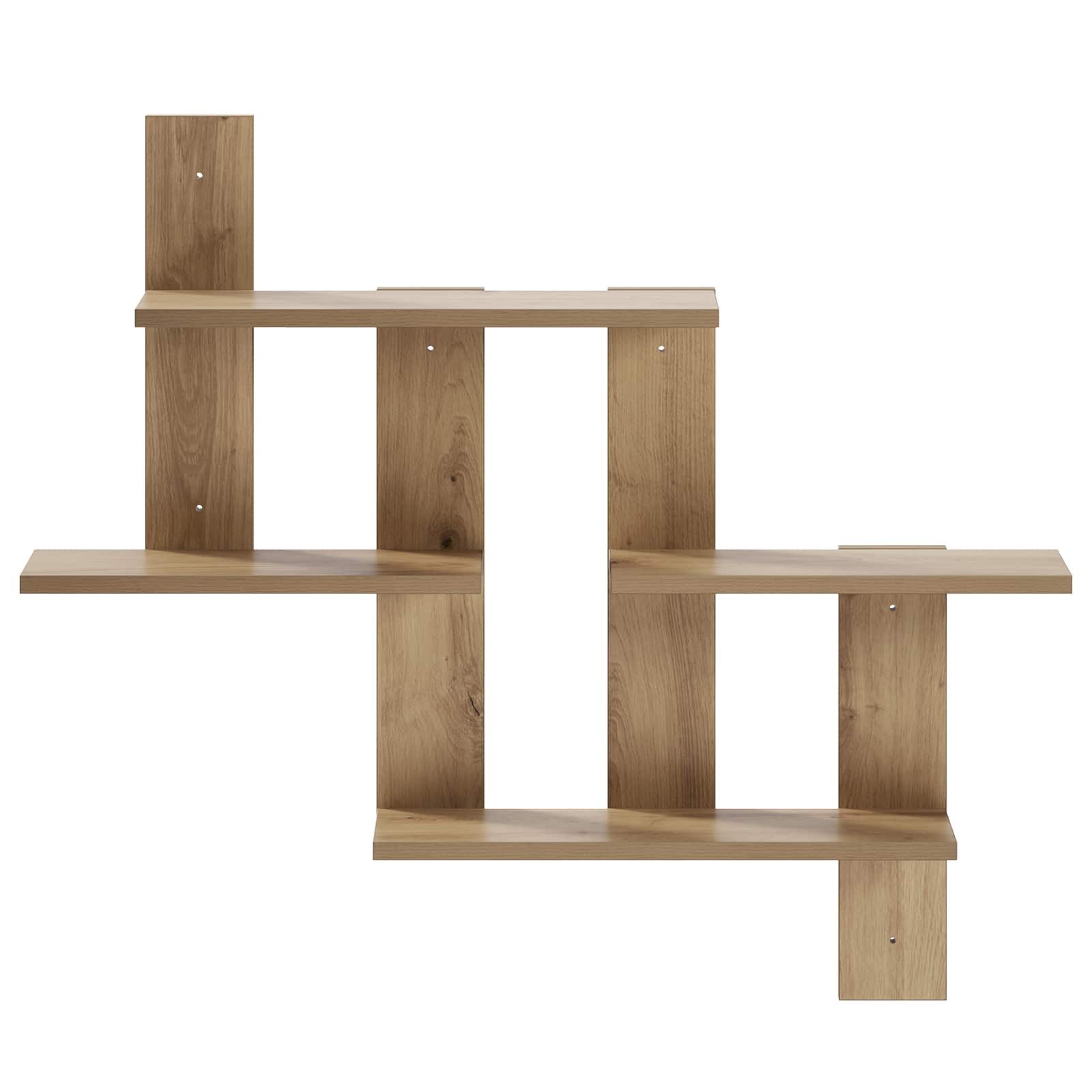 vidaXL Regal Wandregal Artisan-Eiche 85 x 13,5 x 73,5 cm Holzwerkstoff, 1-tlg. – Bild 3 von 5