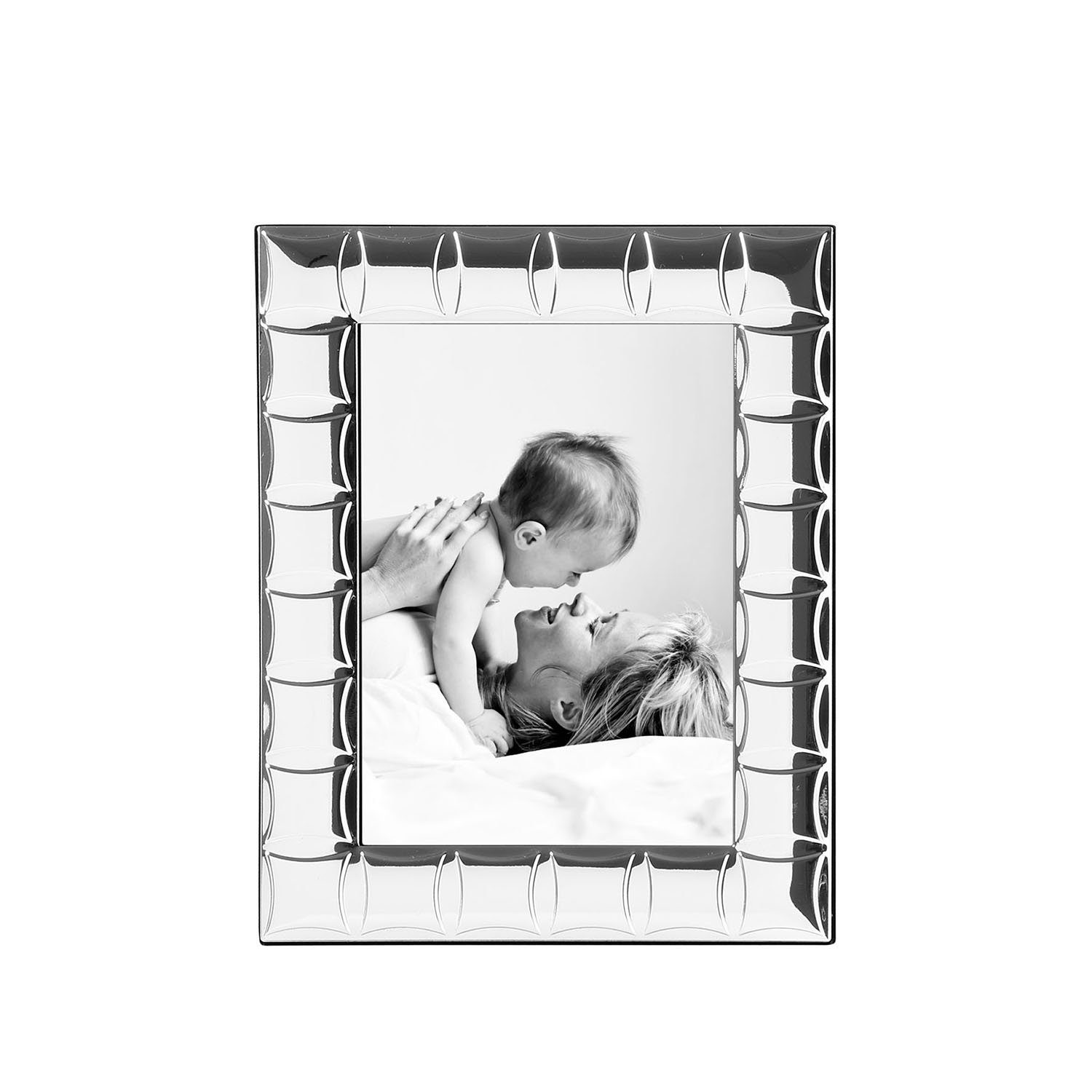 Fink Bilderrahmen Bilderrahmen Dana - Glas / Metall - versilbert - B.16cm x T.21cm, für 1 Bilder, vertikal, horizontal hängbar & stehend verwendbar - 1 Klemmbilderhaken | Einzelrahmen