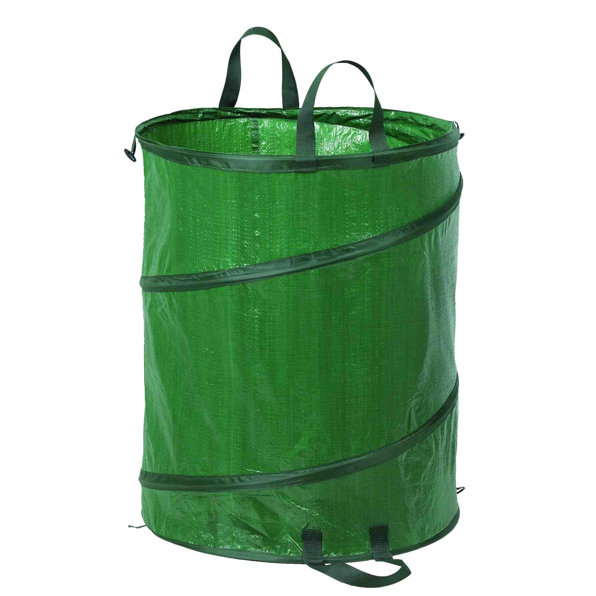 B&S Gartensack Pop Up Gartenabfallsack grün 172 Liter Ø 56 cm selbstöffnend, 172 l, (1-tlg), POP UP Tonne - öffnet sich selbstständig