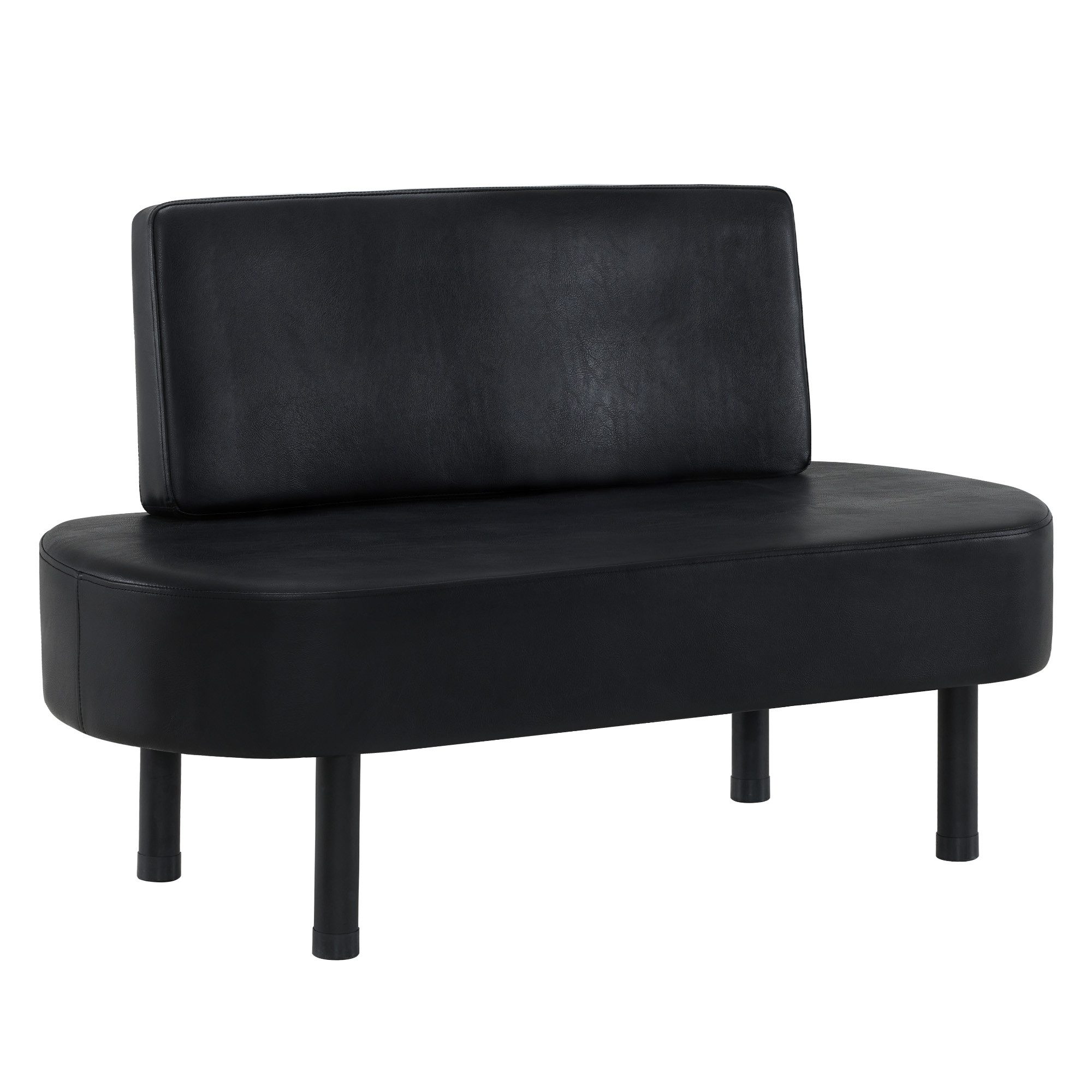 Barberpub Sitzbank BarberPub Sitzbank mit Rückenlehne Friseur W517 (Schwarz günstig online kaufen