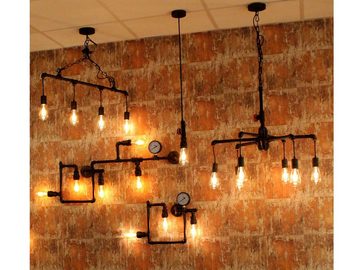 LUCE Design LED Wandleuchte, LED wechselbar, warmweiß, innen, ausgefallene Treppenhaus Industrial Rohr Lampe flach Rost, 46cm