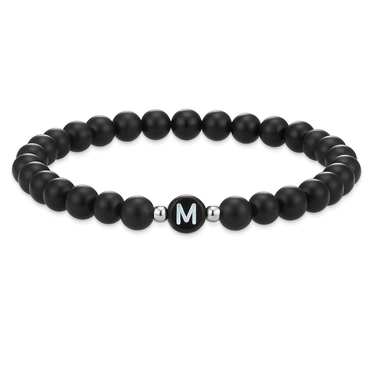Eastside Armband Armschmuck aus Achat, in schwarz, mit Buchstabe