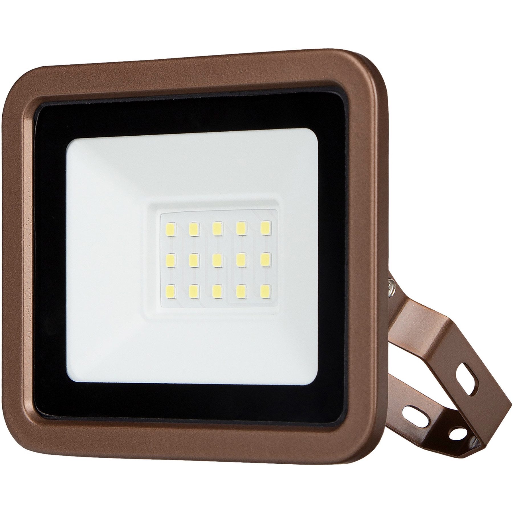 REV LED Flutlichtstrahler REV LED-Fluter Eco+, 10W, 6500K, 800lm, kaltweiß, IP65, bronze