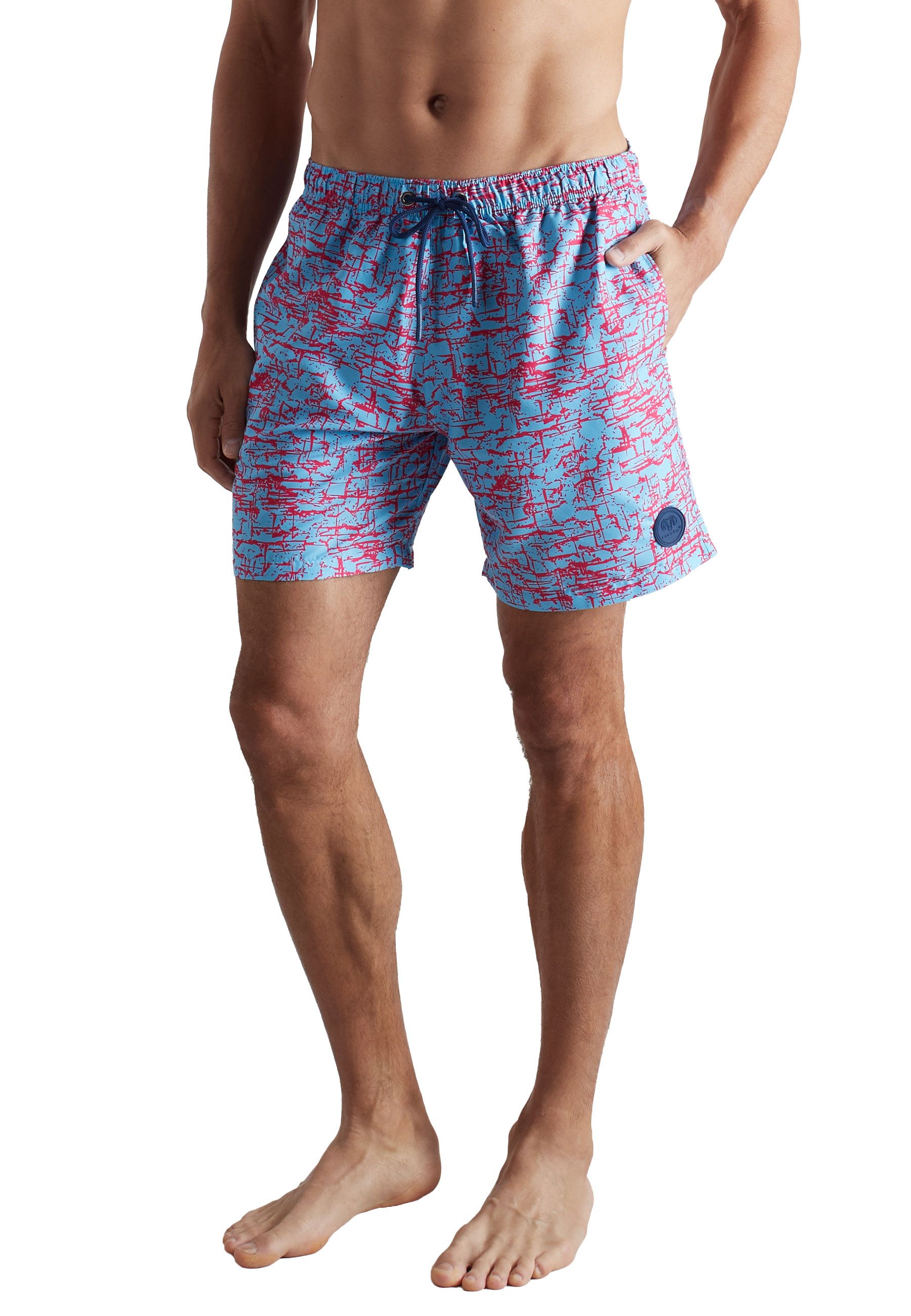 Badehose CECEBA Herren Badeshorts gelb bedruckt