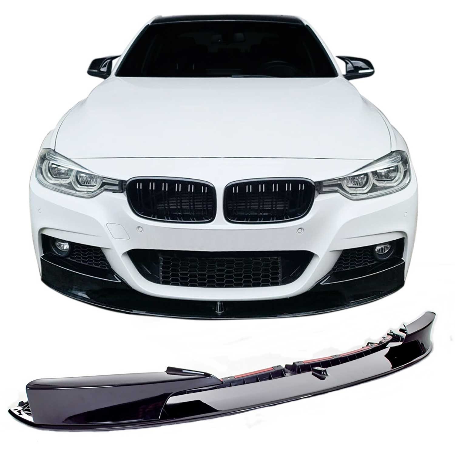 OMAC Frontstoßstange Frontspoiler Lippe Splitter für BMW F30 F31 2011-19 glänz, 1-St.