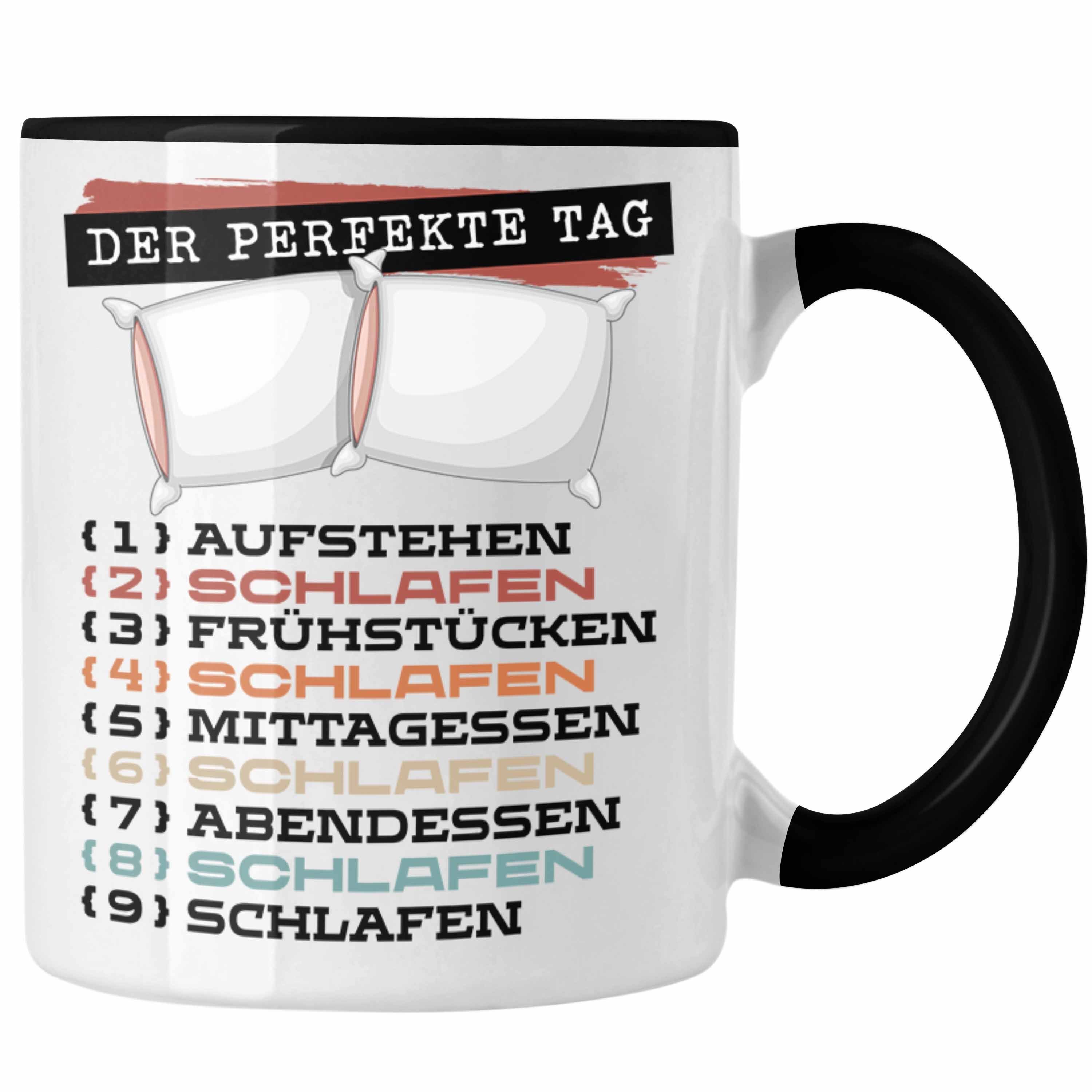 Trendation Tasse Schlaf Tasse Geschenk Trendation Perfekte - Tag Becher Schwarz Der Schlafmütze