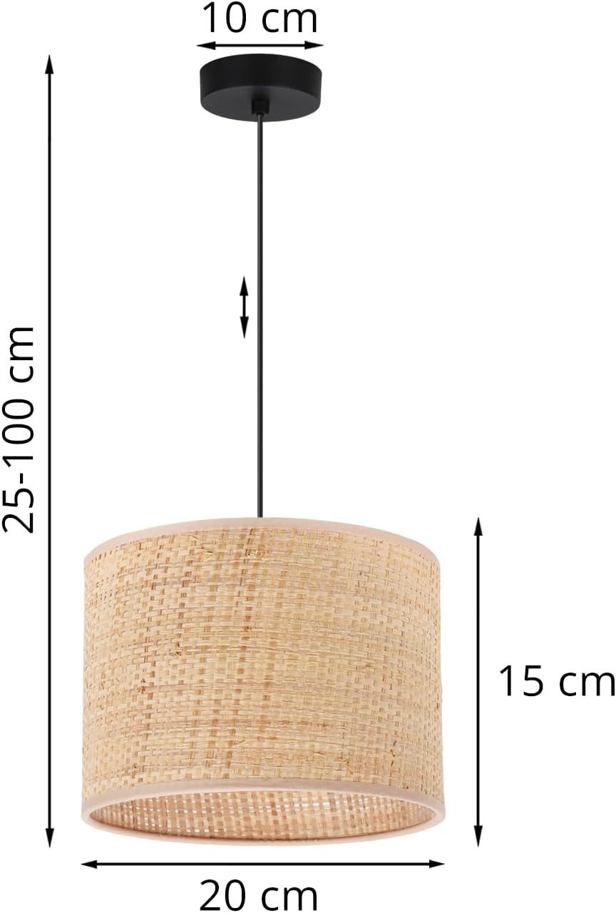 Light Home LH Pendelleuchte Hängelampe RATTAN günstig online kaufen