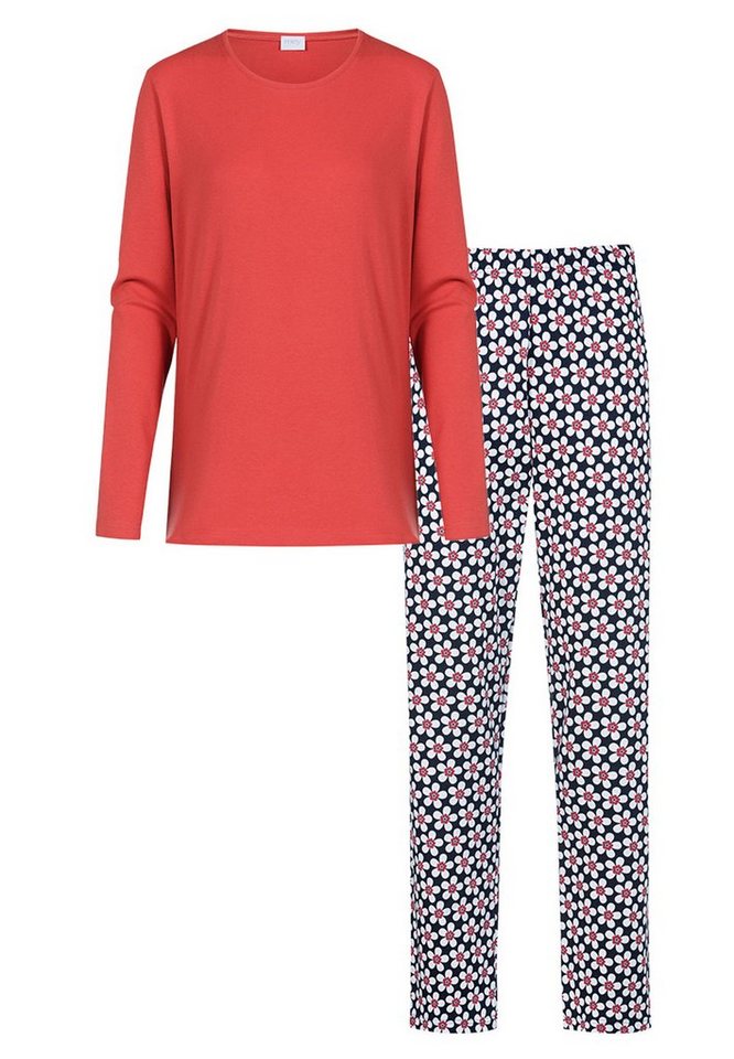 Mey Pyjama Jolien (Set, 2 tlg) Schlafanzug - Baumwolle - 2-teiliger  Schlafanzug, Set aus einem Langarm-Shirt und einer langen Hose