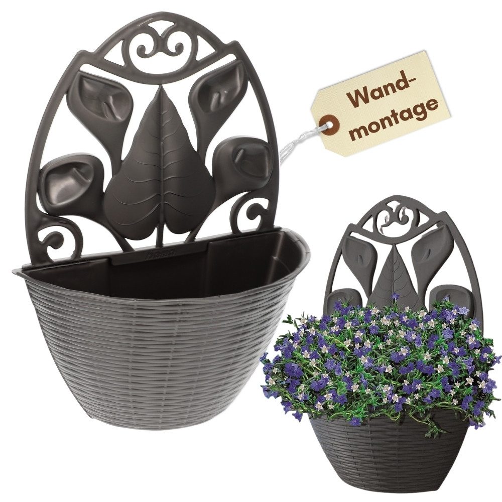 GarPet Blumentopf Blumentopf Wand Wandblumentopf Wandvase Blumentopf Wandmontage Rattan