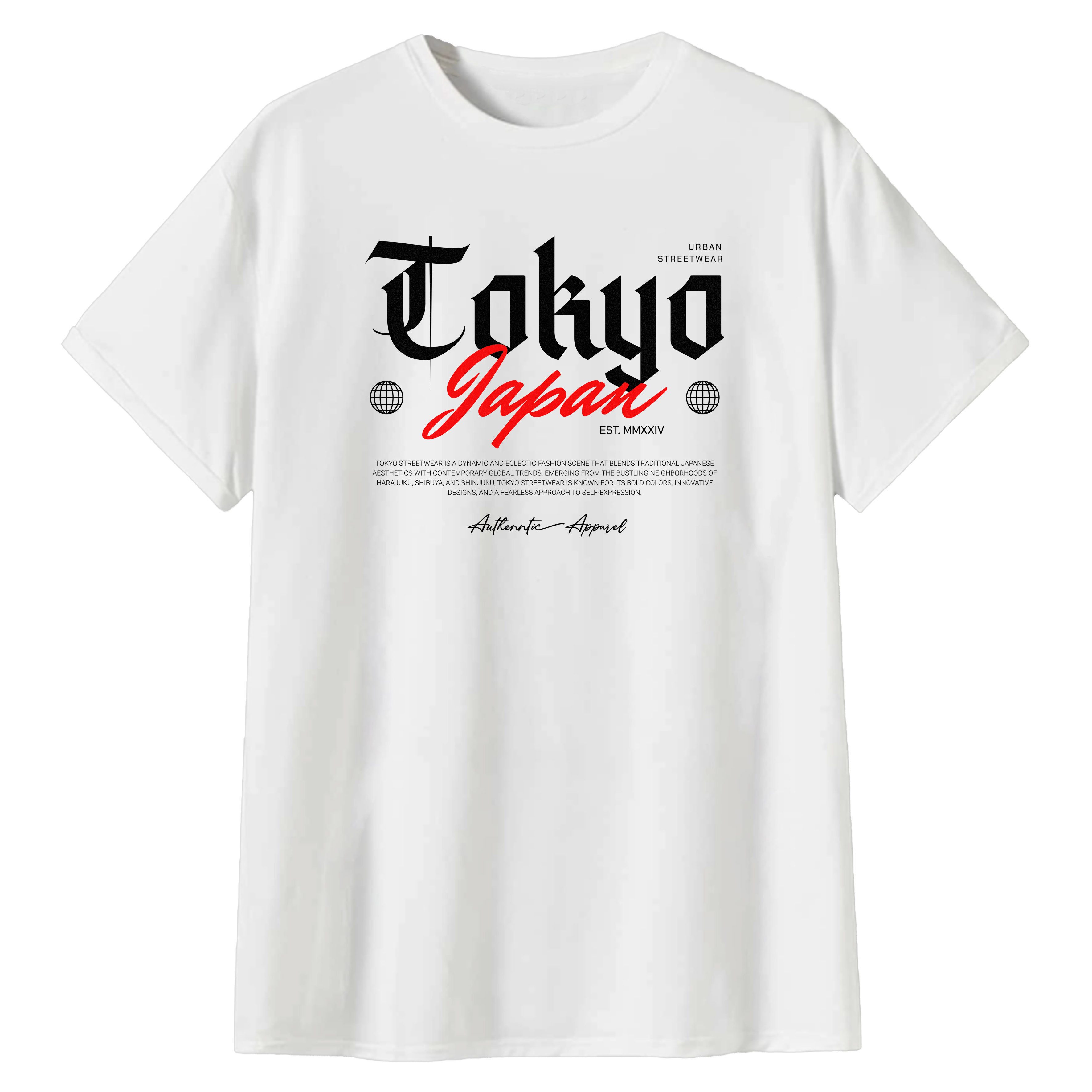 T-Shirt Herren „Tokyo Japan“ – Urban Streetwear mit Frontprint Sommer