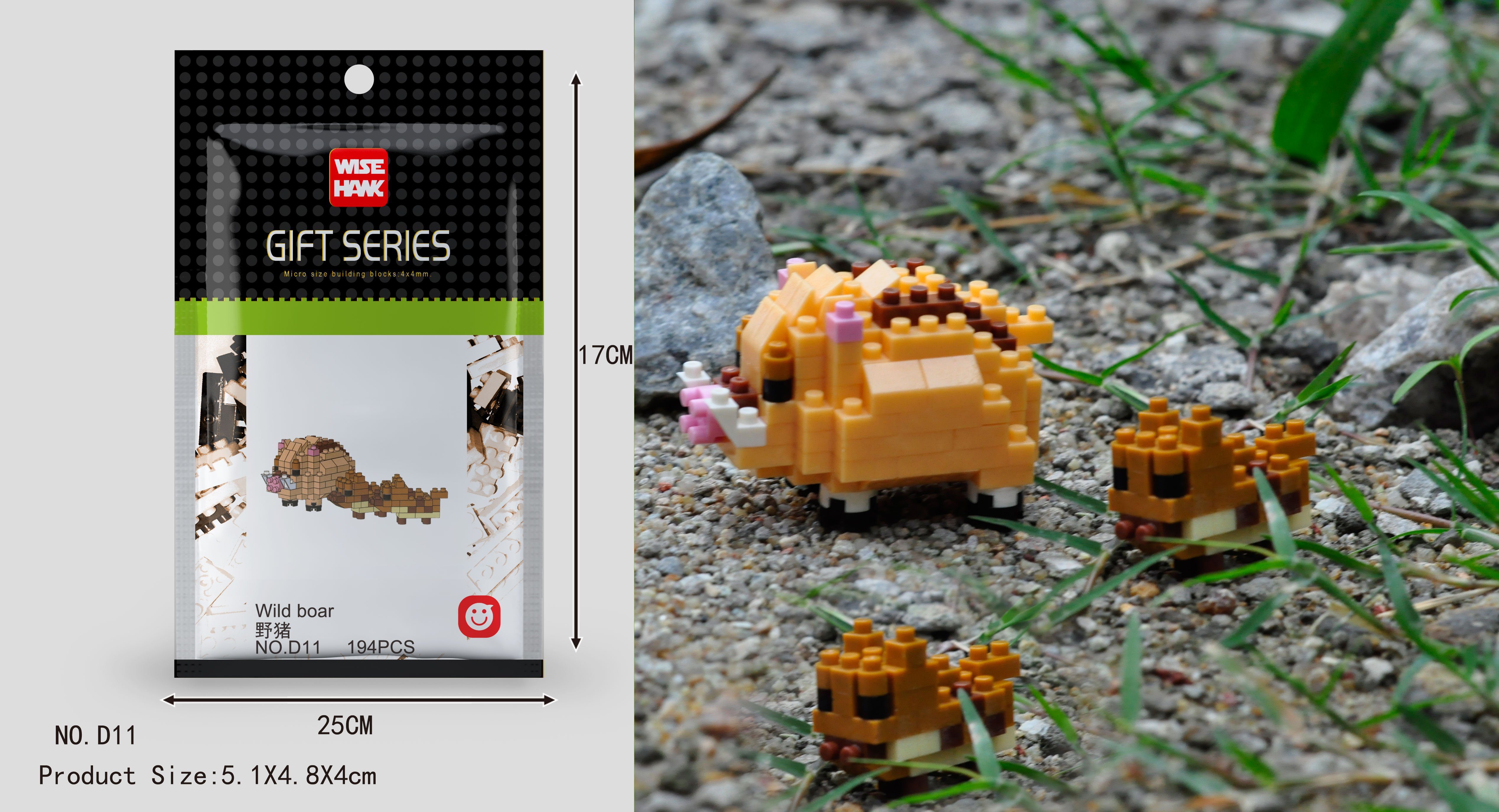 Tinisu Wildschwein Figur Bausteine Modell LNO Micro-Bricks Konstruktions-Sp günstig online kaufen