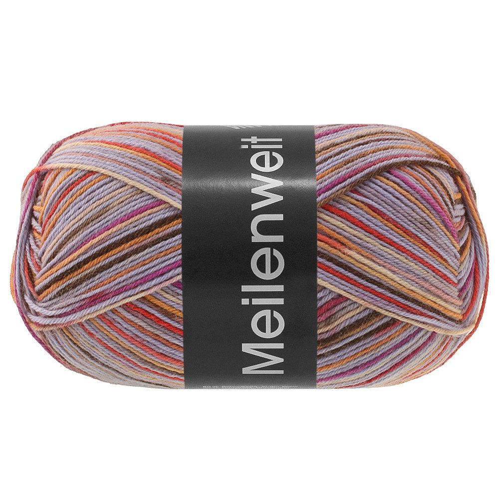 LANA GROSSA MEILENWEIT 100 g FORESTA Häkelwolle, 420 m (Sockenklassiker, waschmaschinenfest, garantiert filzfrei, extra strapazierfähig), 100 g