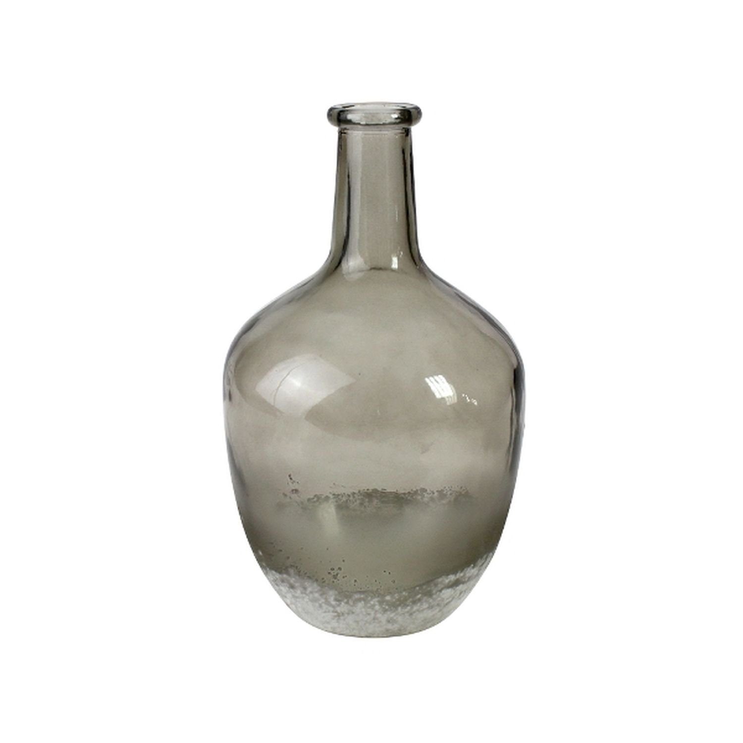 Voß Glas - - 17,8x17,8x30 Dekovase cm - Vase Werner grau-gefrostet