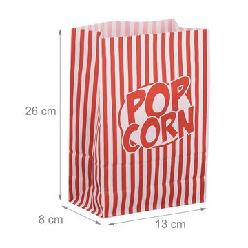 relaxdays Snackschale Retro Popcorntüten 48er Set, Papier