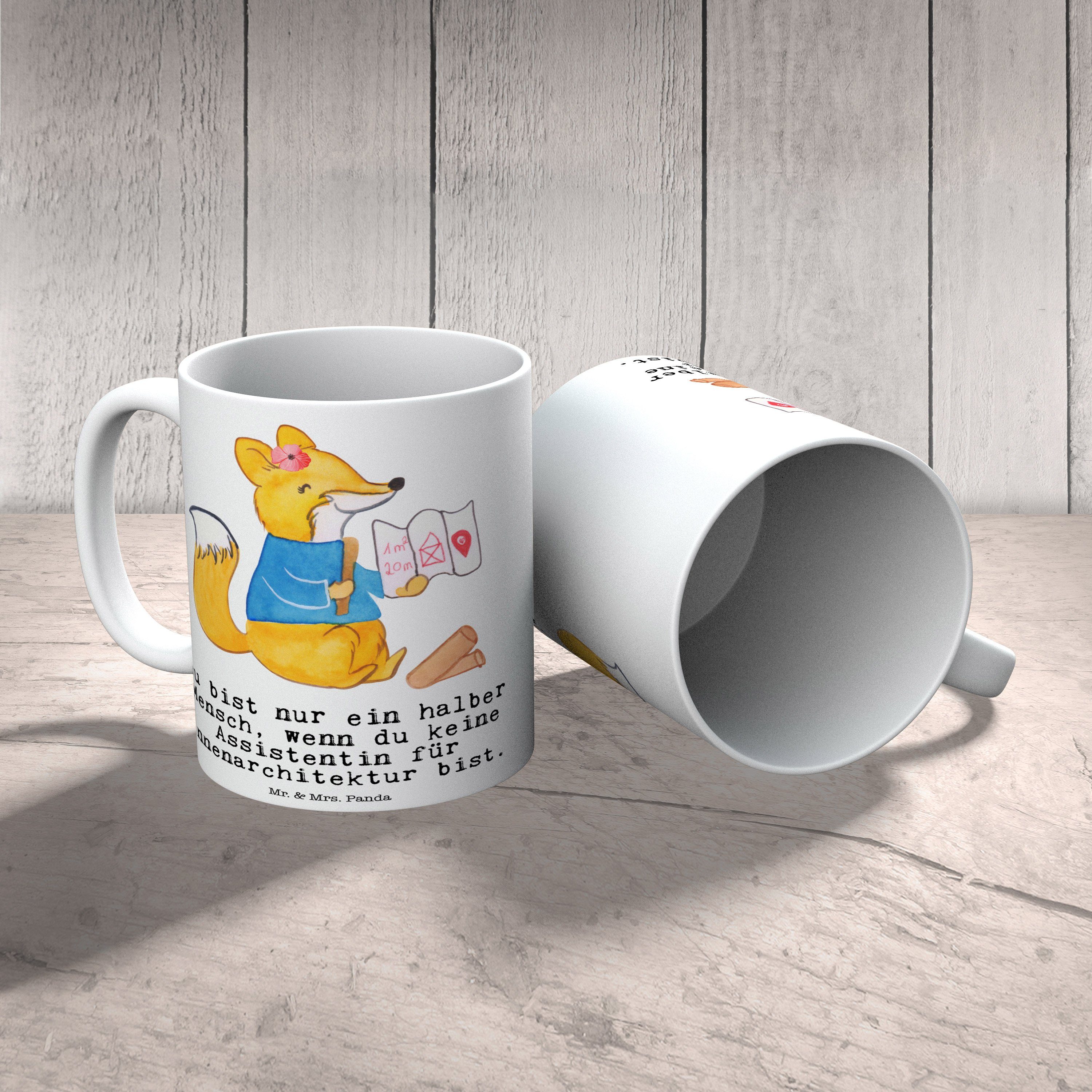 Tasse für Herz Panda - Geschenk, Teetasse, mit Mr. & Weiß Mrs. - Innenarchitektur Keramik Assistentin